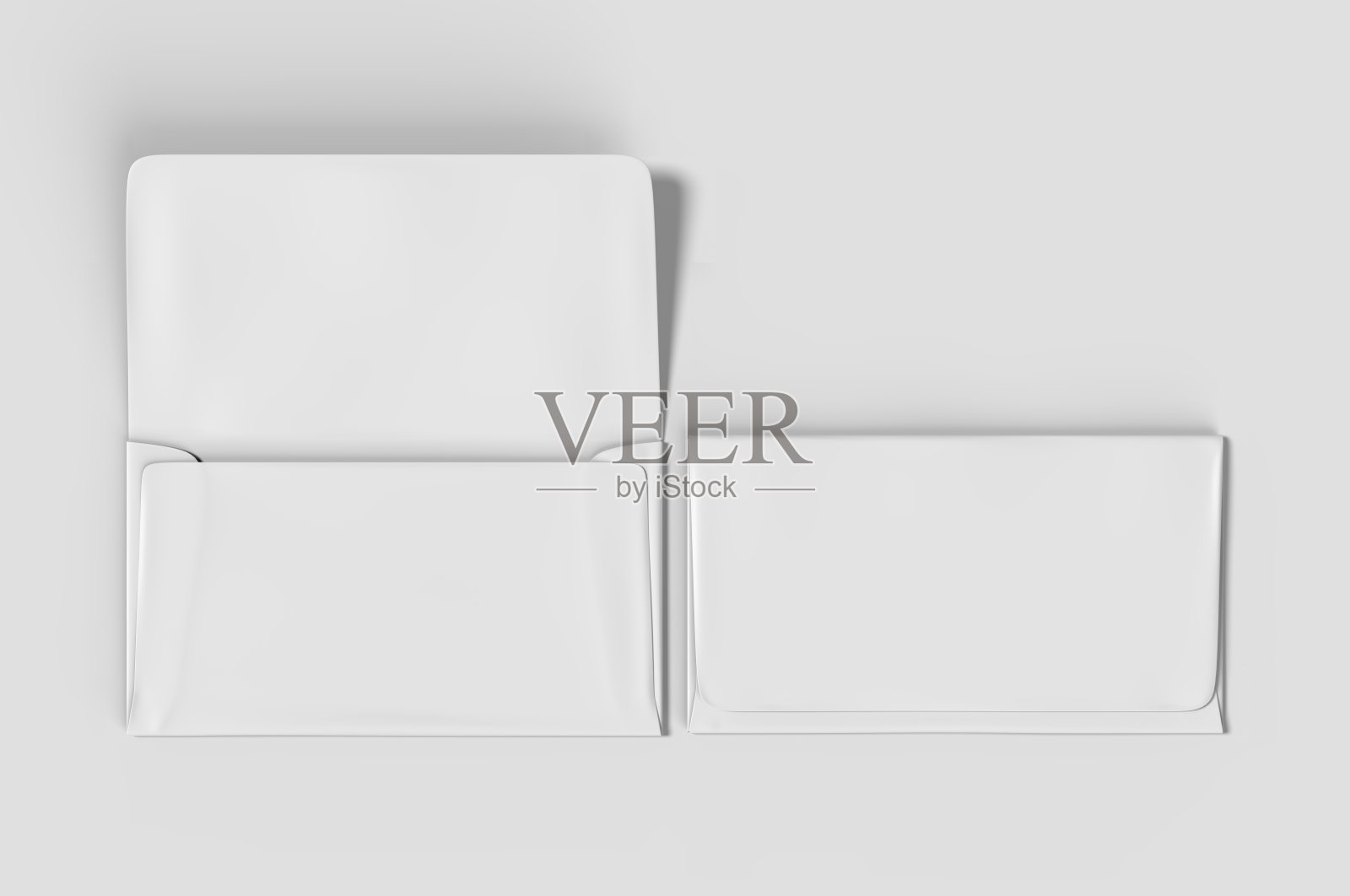 汇款信封样机3D渲染插图照片摄影图片