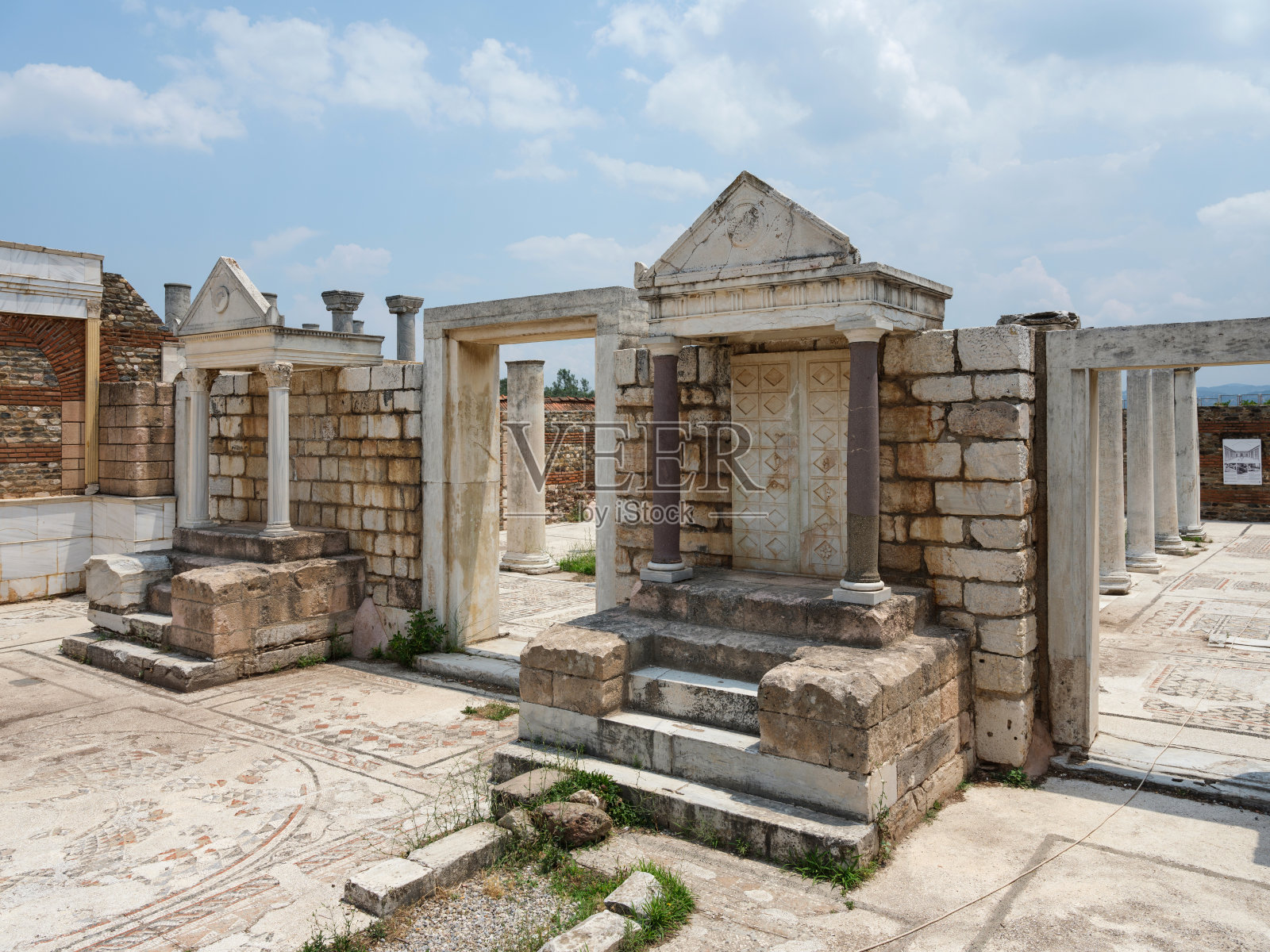 犹太教堂的Torah ark。萨迪斯是古吕底亚的首都照片摄影图片