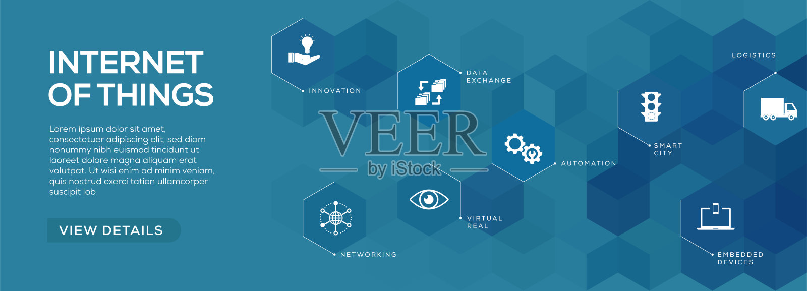 物联网横幅设计插画图片素材