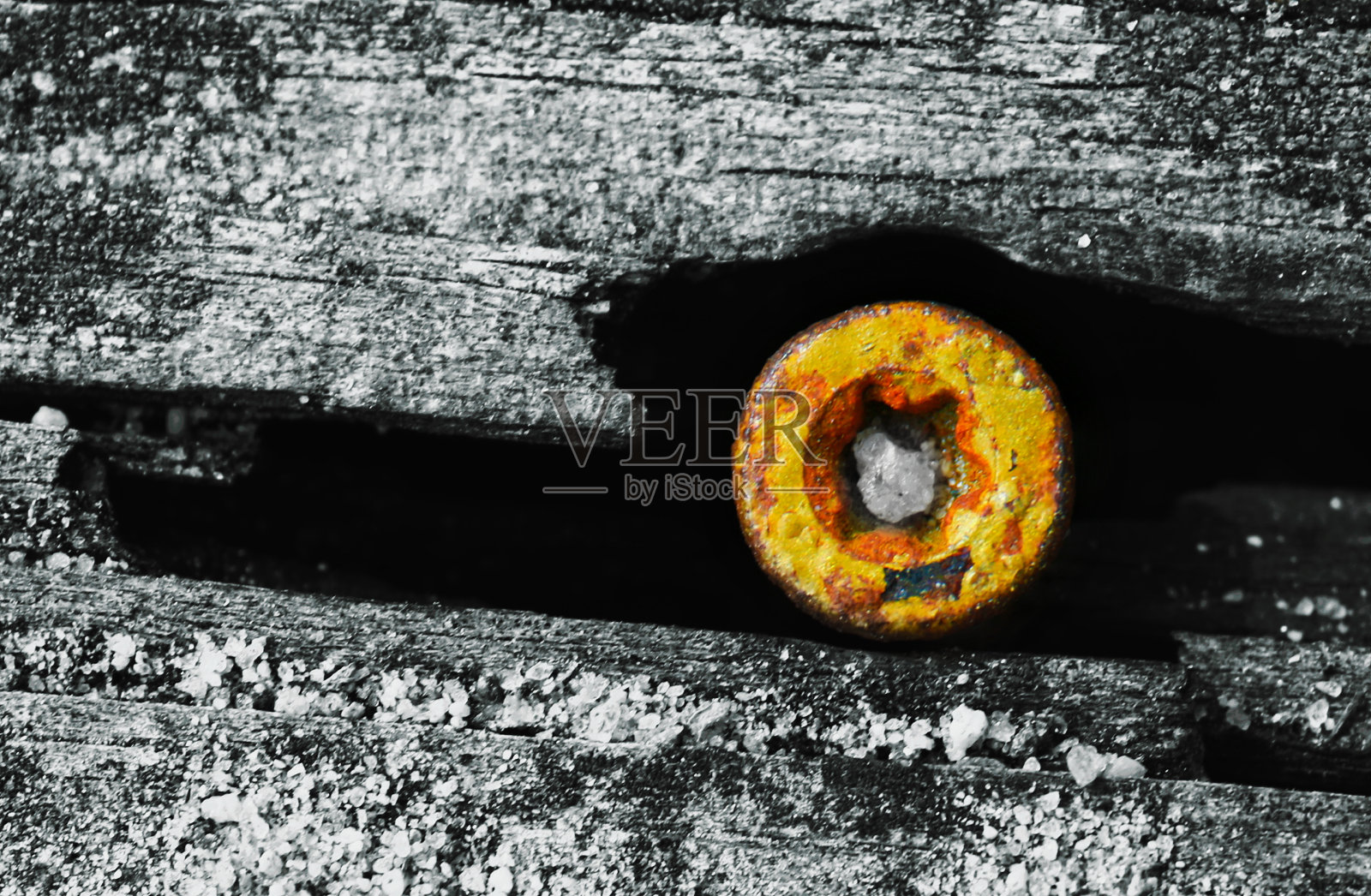 宏锈螺丝头照片摄影图片