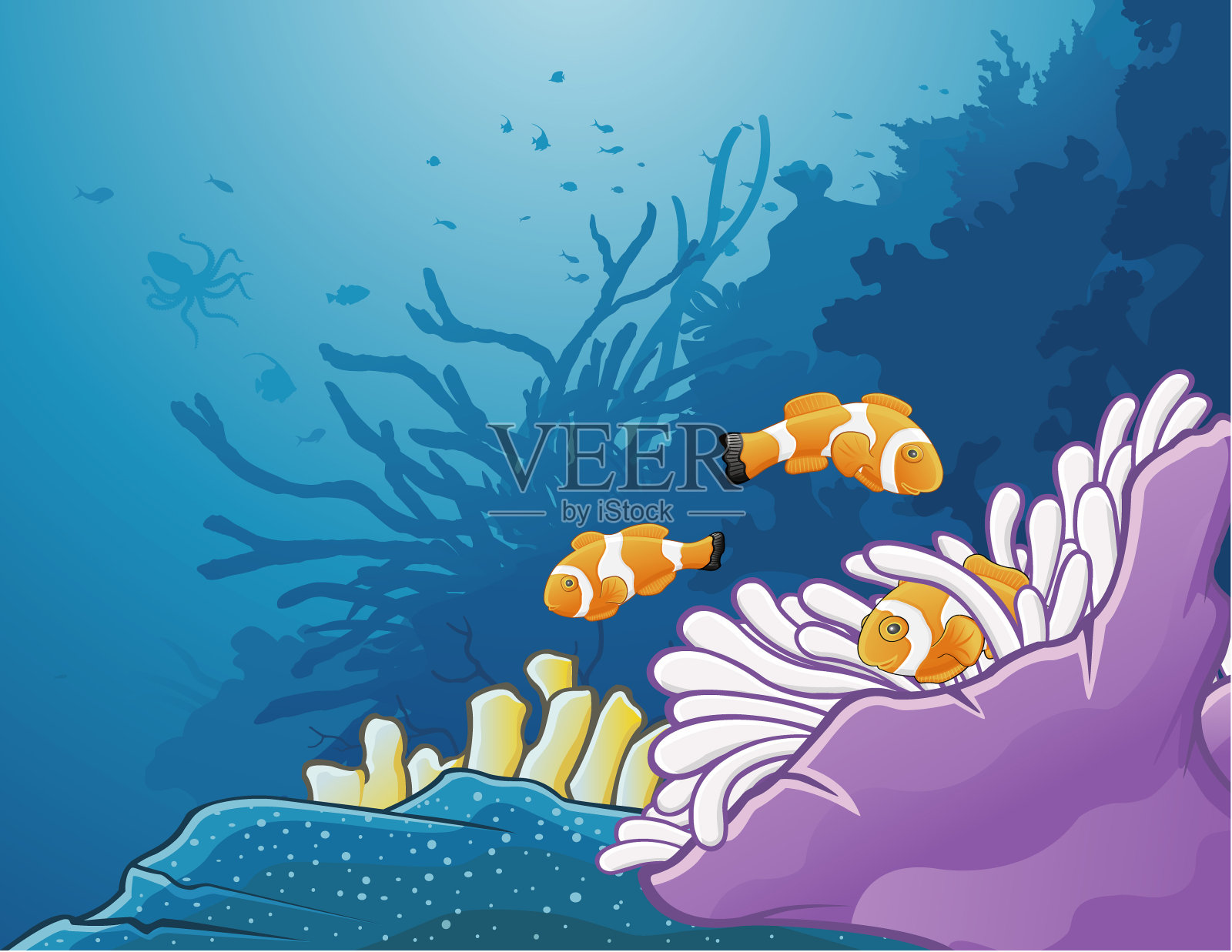 海海葵 / 阿内莫内 ·德梅尔插画图片素材