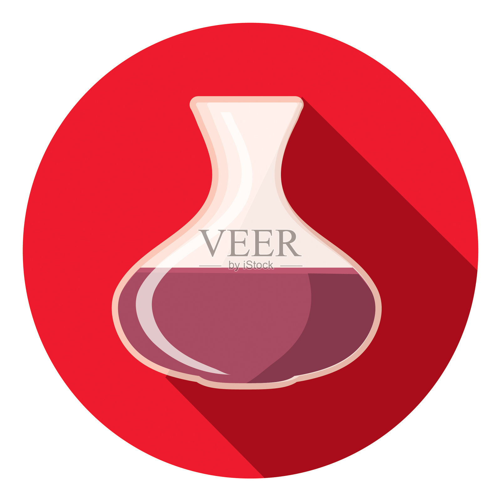 酒杯平底设计主题图标集与阴影插画图片素材