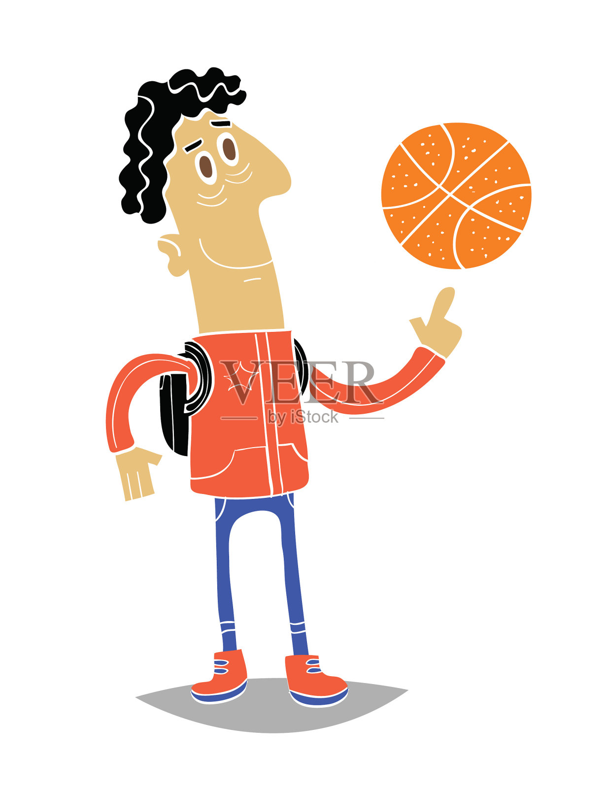 十几岁的男插画图片素材