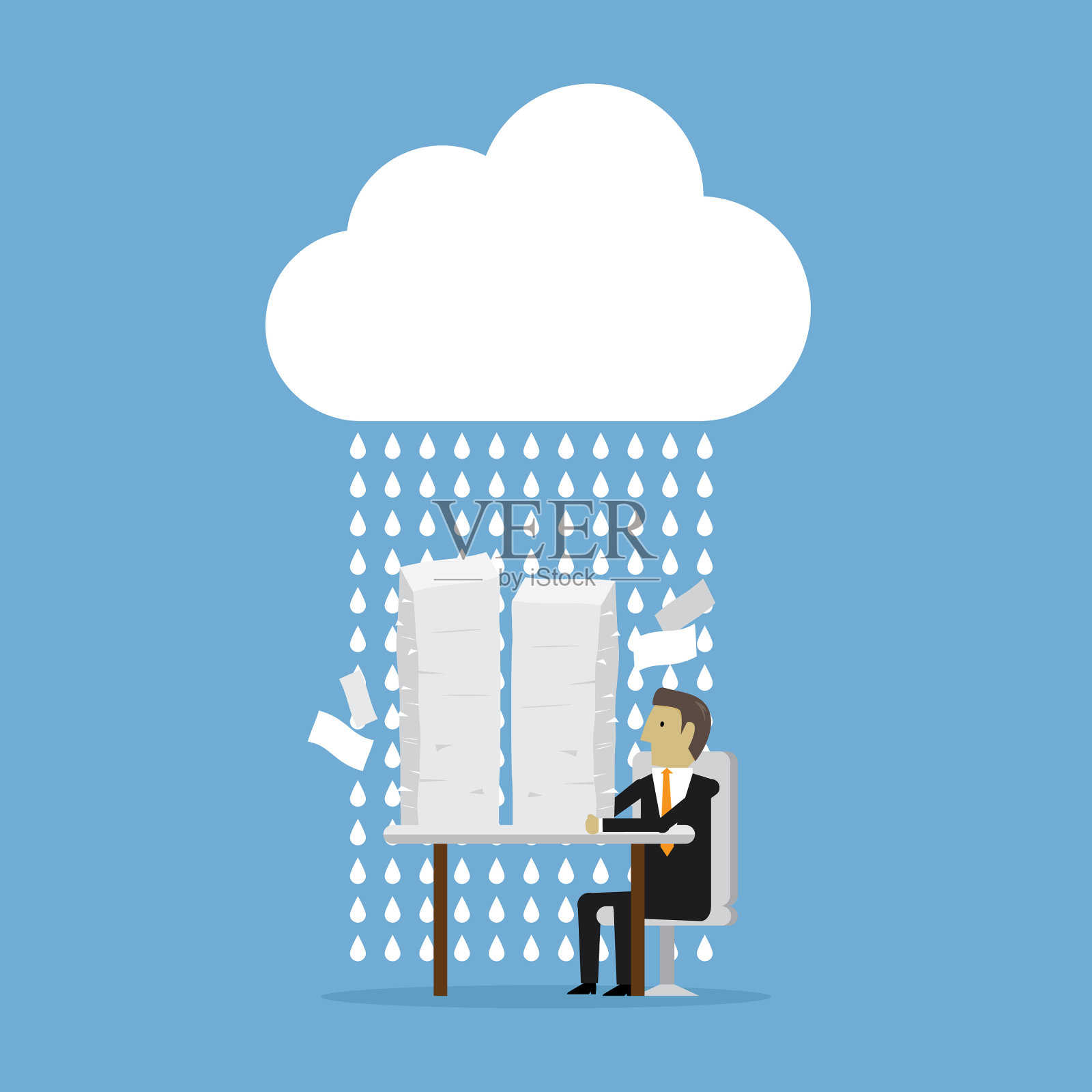 商人应变插画图片素材