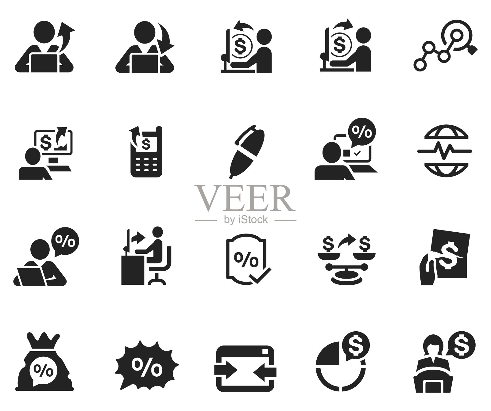 业务银行图标集图标素材