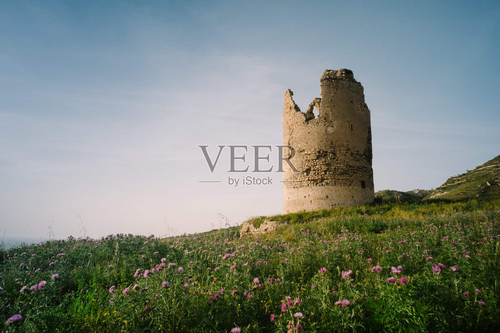 诺曼塔遗址照片摄影图片