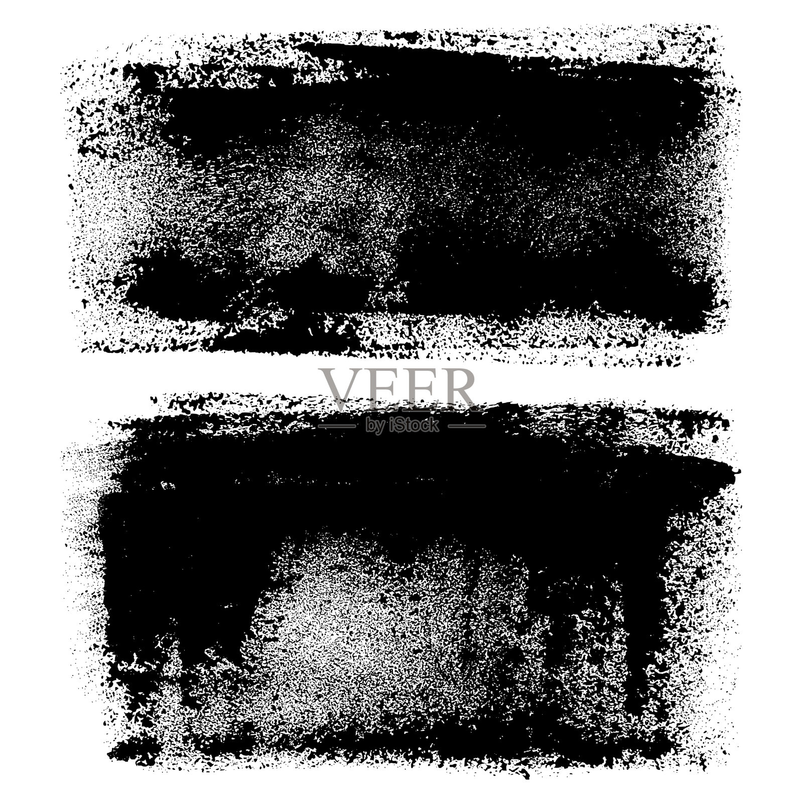 做旧设计元素：滚筒笔触插画图片素材