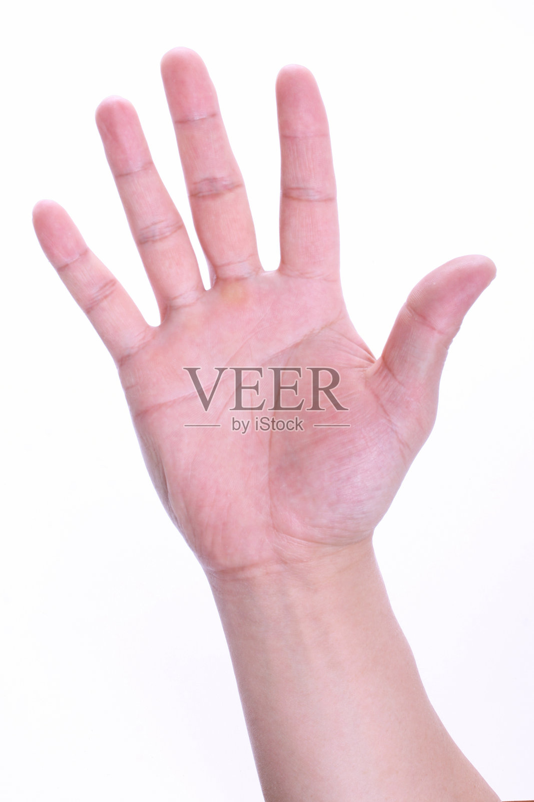 男人的手显示手势孤立在白色背景照片摄影图片