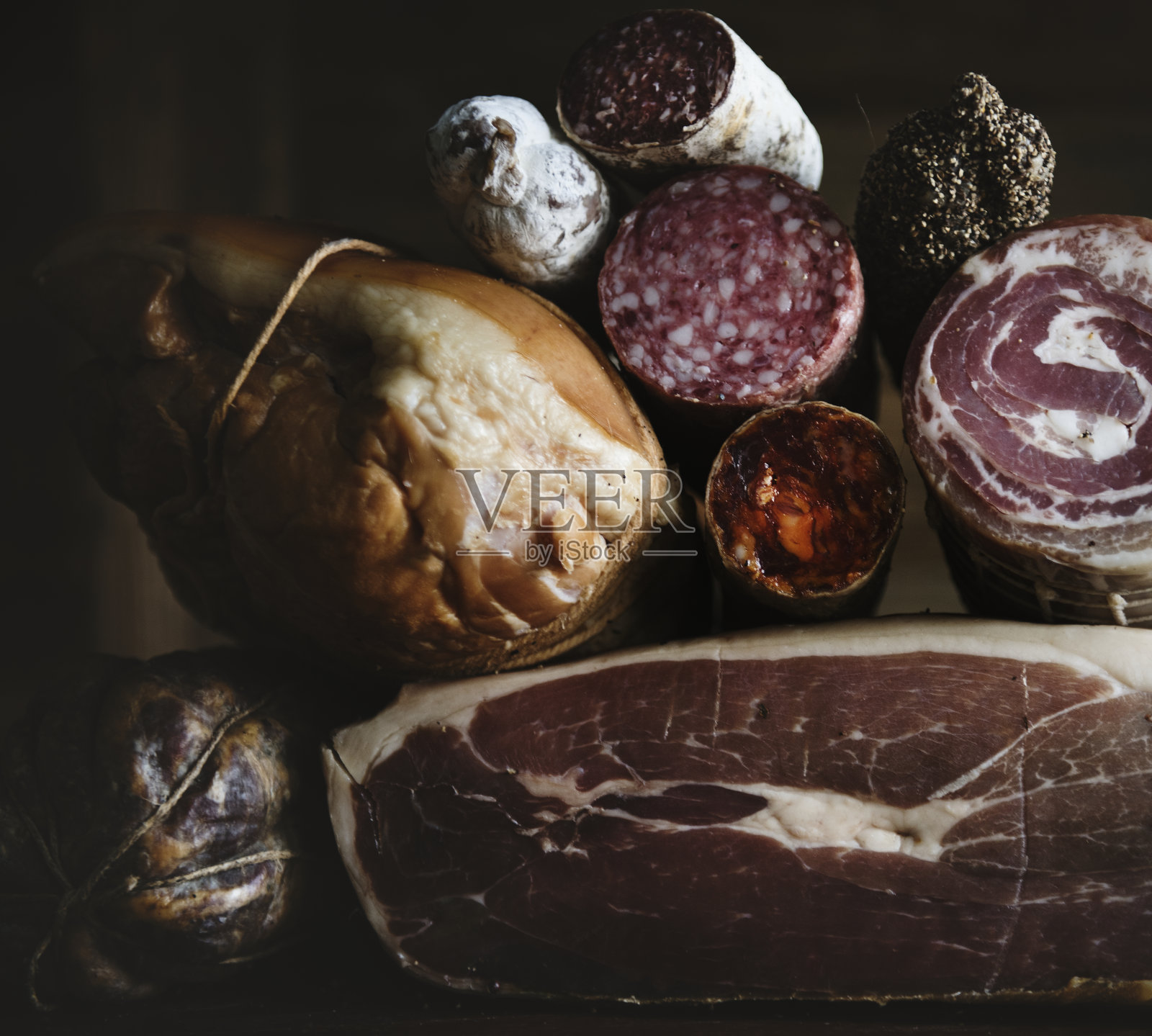 特写猪肉制品照片摄影图片