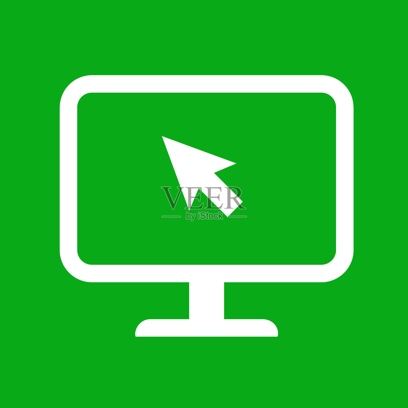 简单电脑显示器图标插画图片素材