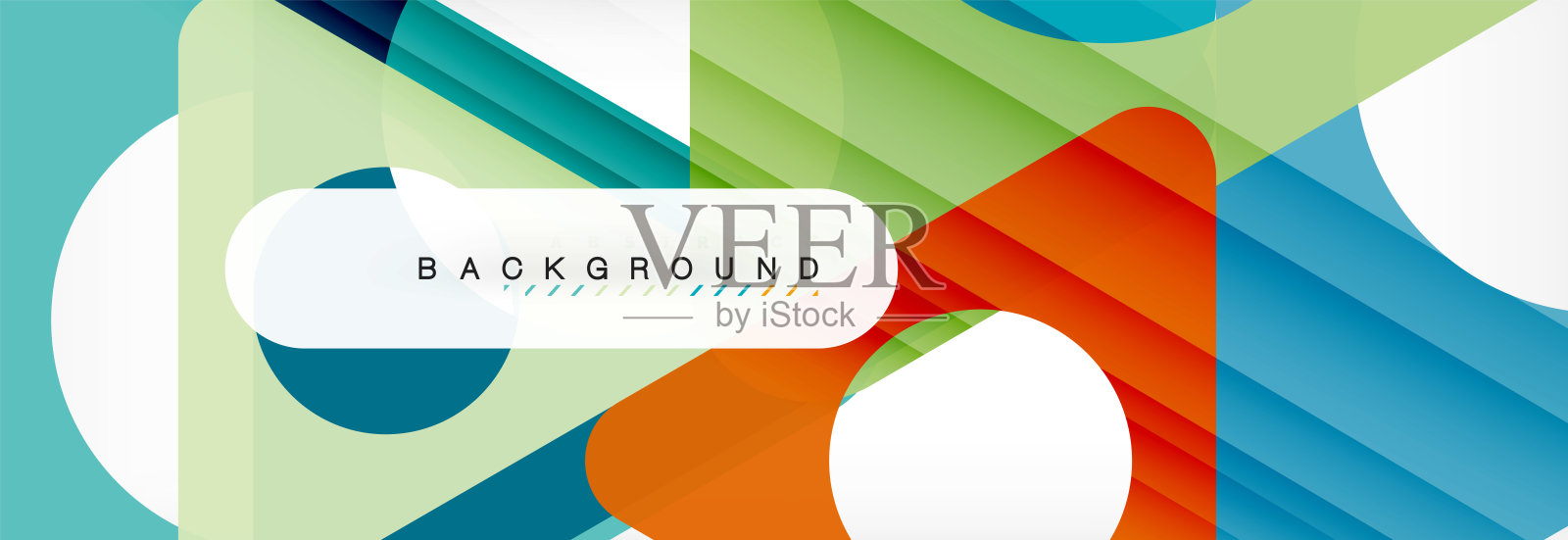 抽象的几何背景。现代重叠的三角形。不同寻常的颜色形状为您的信息。商业或技术演示，应用程序封面插画图片素材