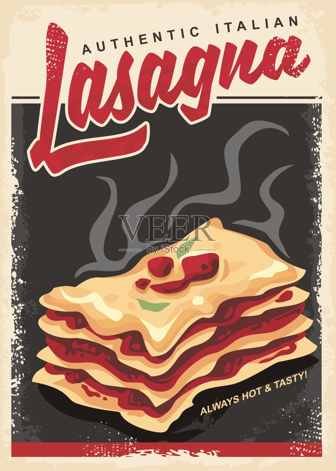 千层面复古宣传海报设计设计模板素材