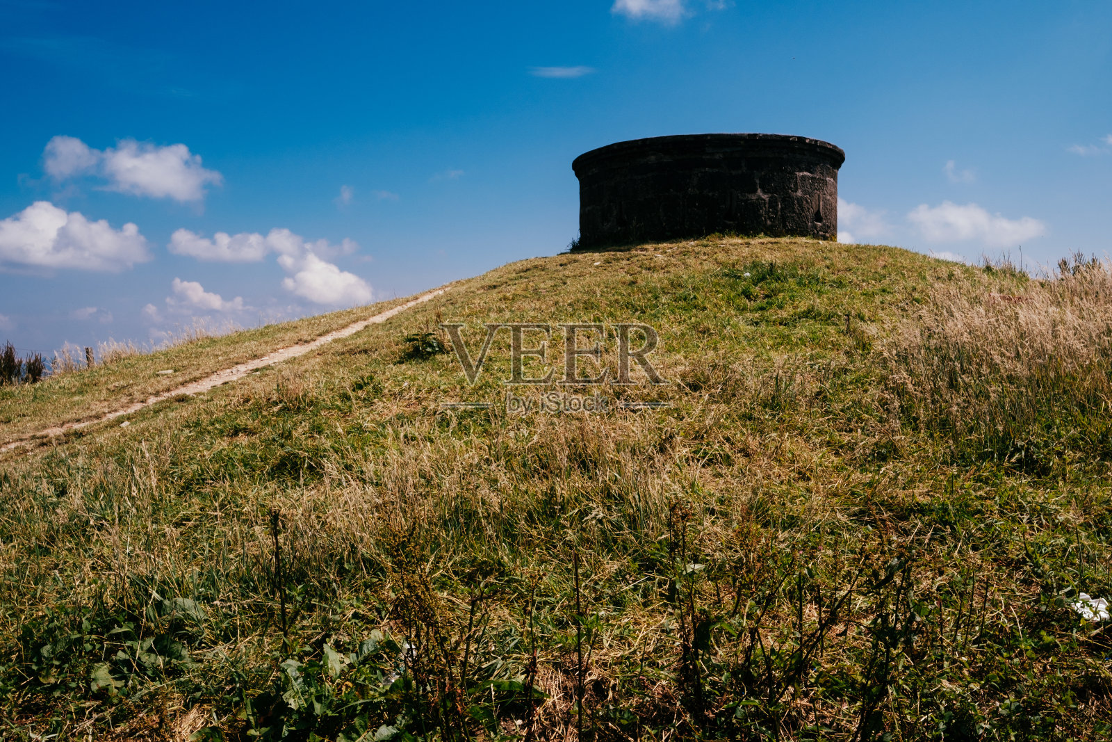 山上的沙坑照片摄影图片