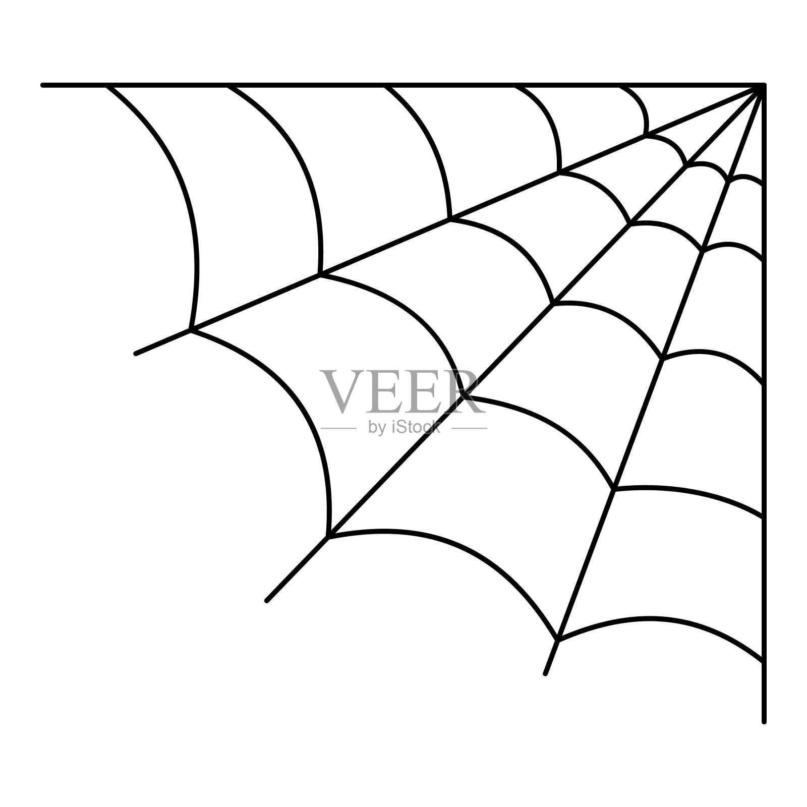 细胞蜘蛛网图标，轮廓样式设计元素图片