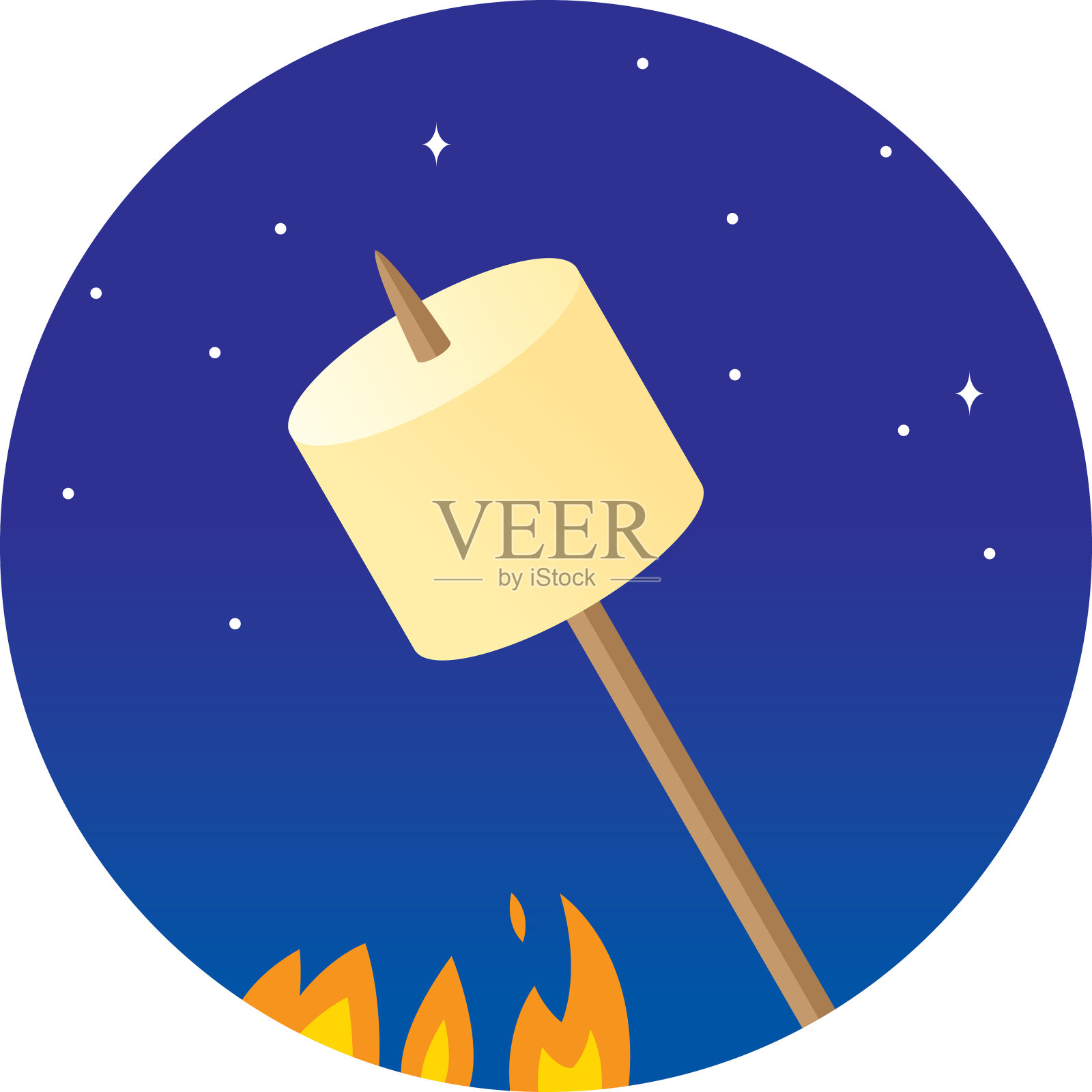 棉花糖图标平插画图片素材