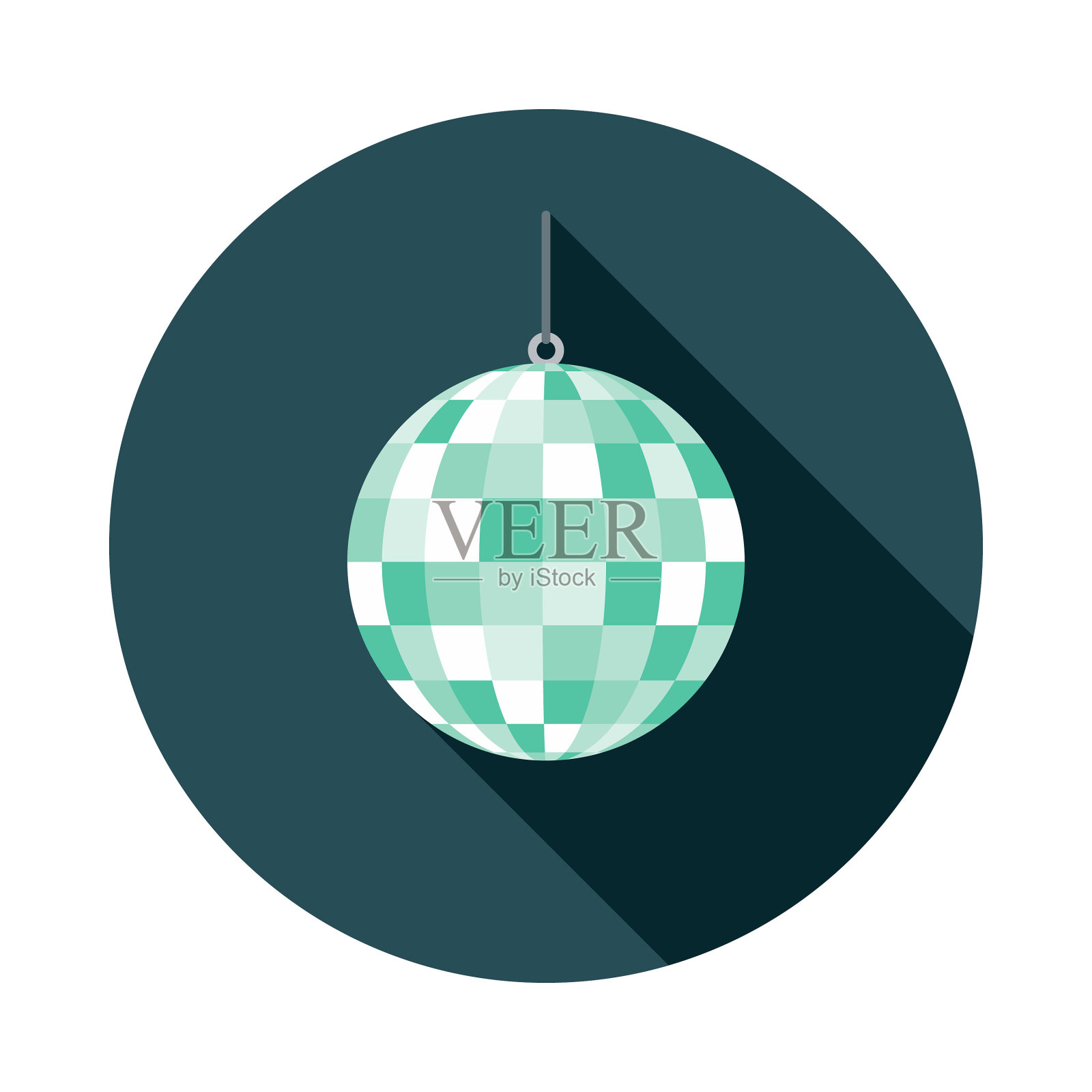 迪斯科球平面设计70年代的图标插画图片素材