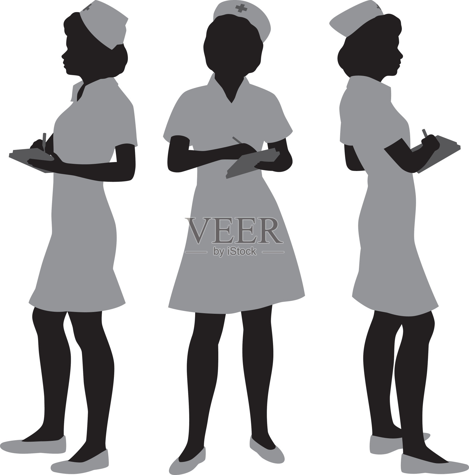 护士轮廓设计元素图片