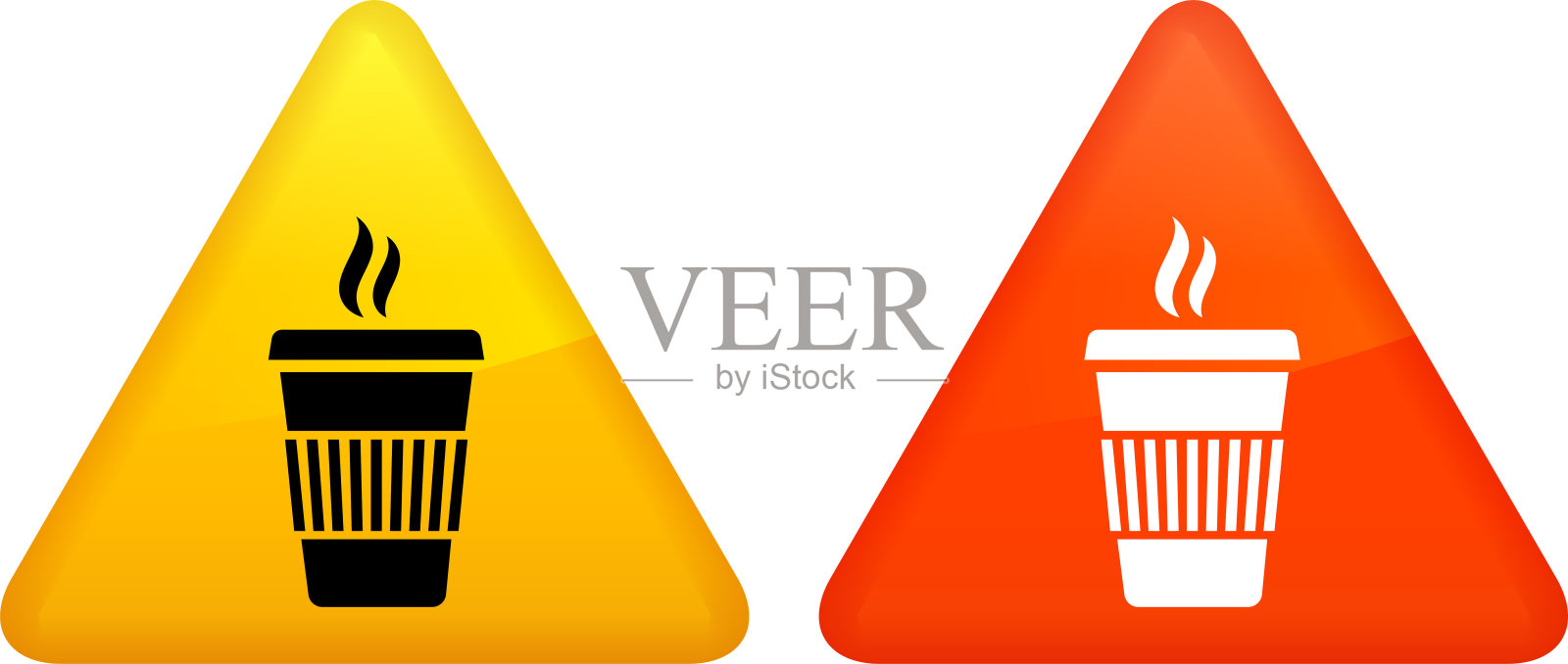 纸咖啡杯图标插画图片素材