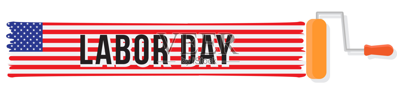 美国的劳动节插画图片素材