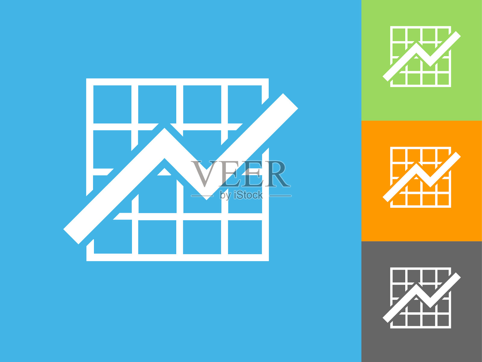 图形平面图标上的蓝色背景插画图片素材