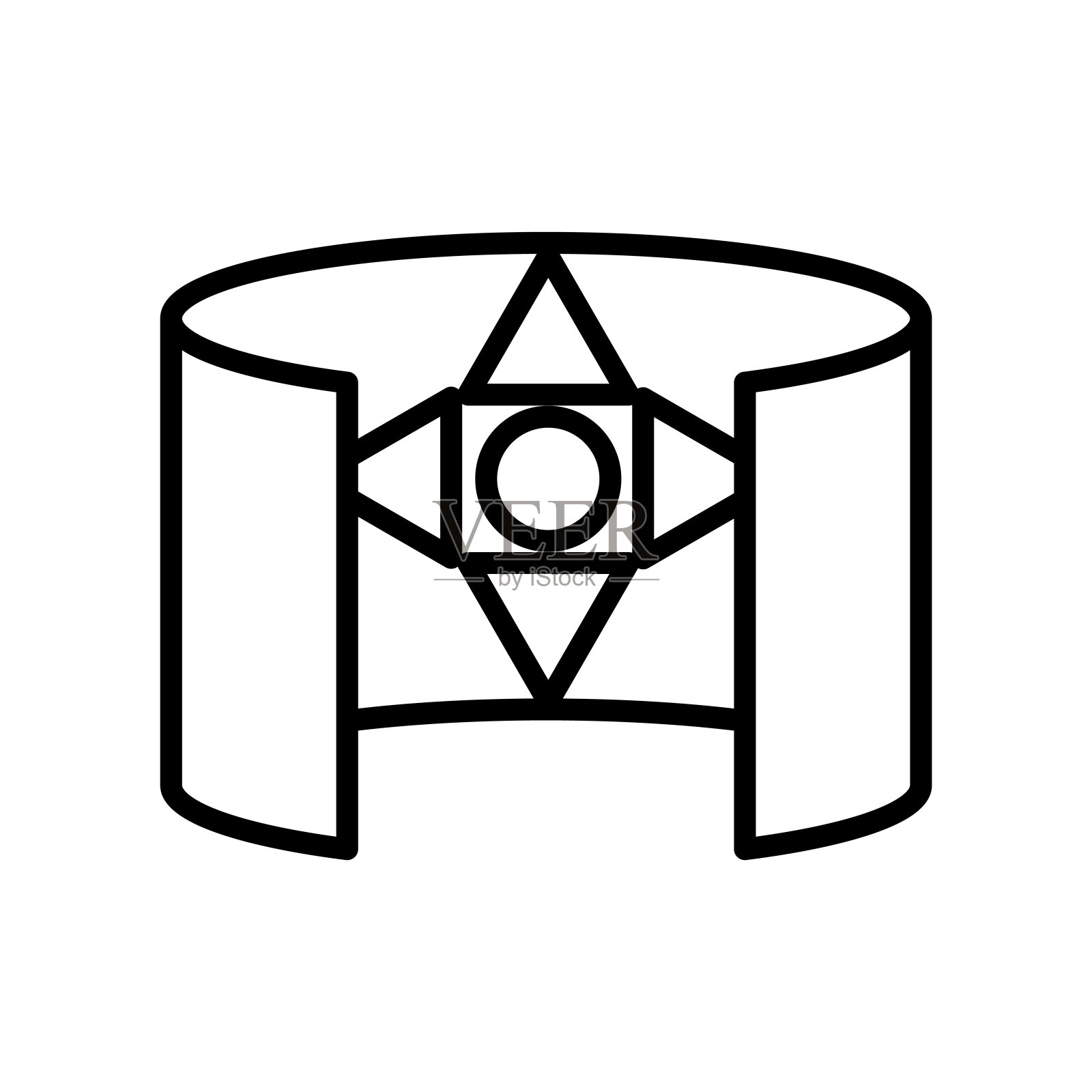 视场图标矢量孤立在白色背景，视场标志，线或线性标志，元素设计在轮廓风格图标素材