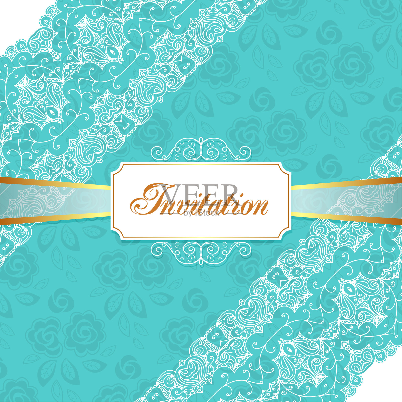 优雅复古的邀请设计模板素材