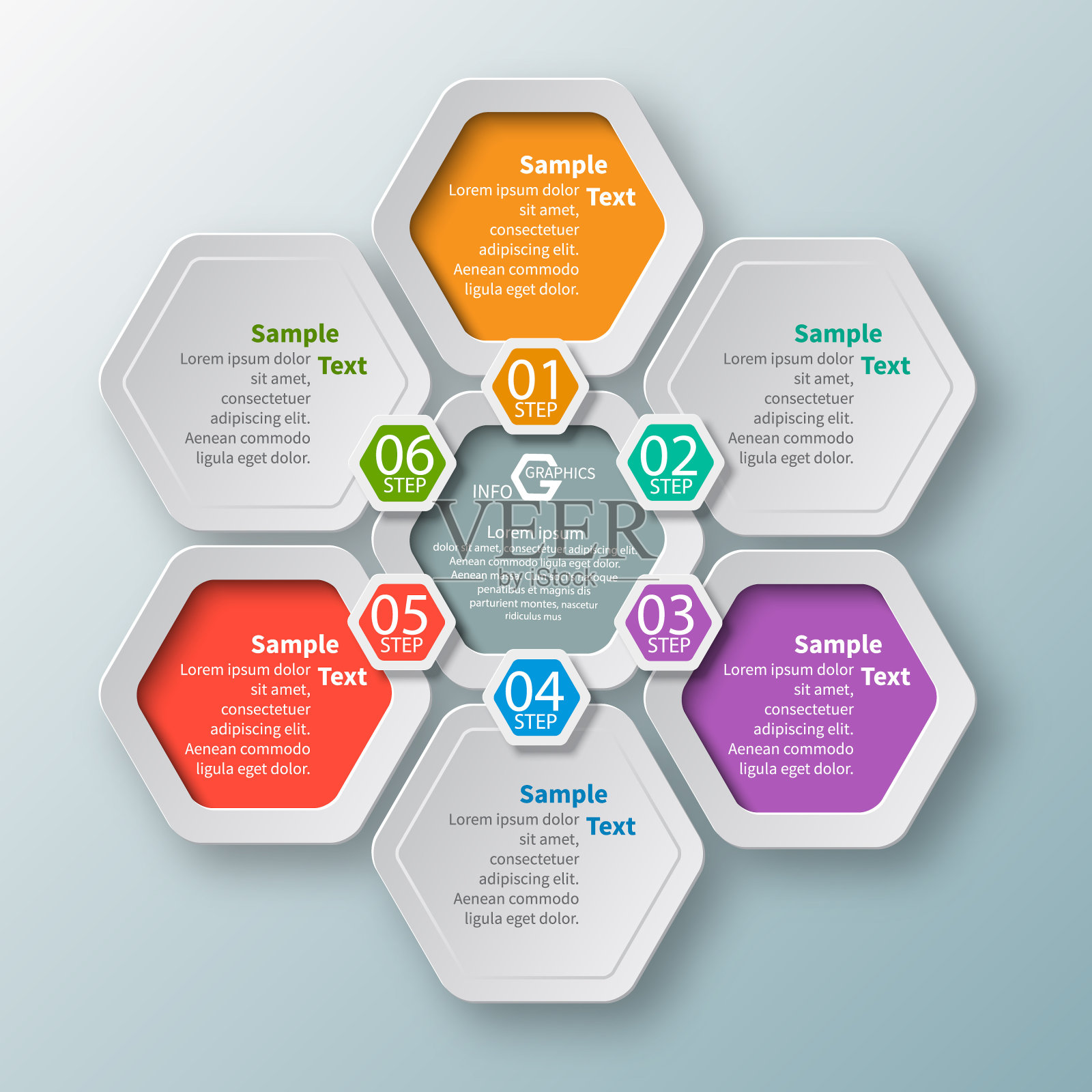 摘要三维纸张信息图。业务模板。矢量图插画图片素材