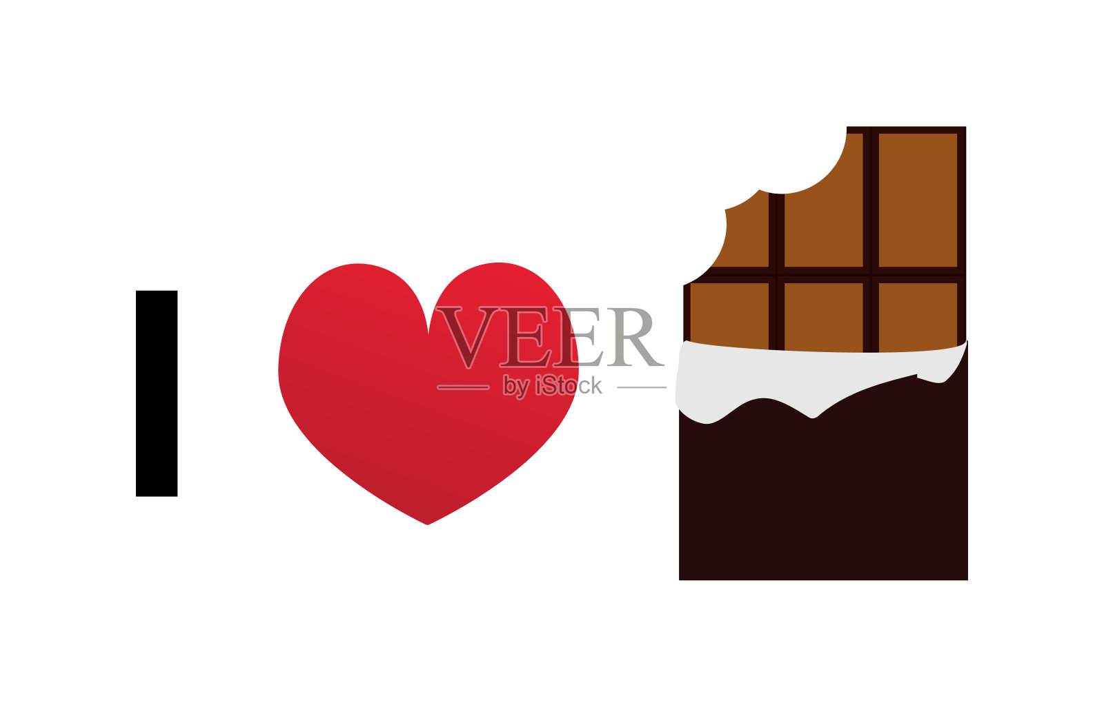 我喜欢巧克力矢量图标设计元素图片