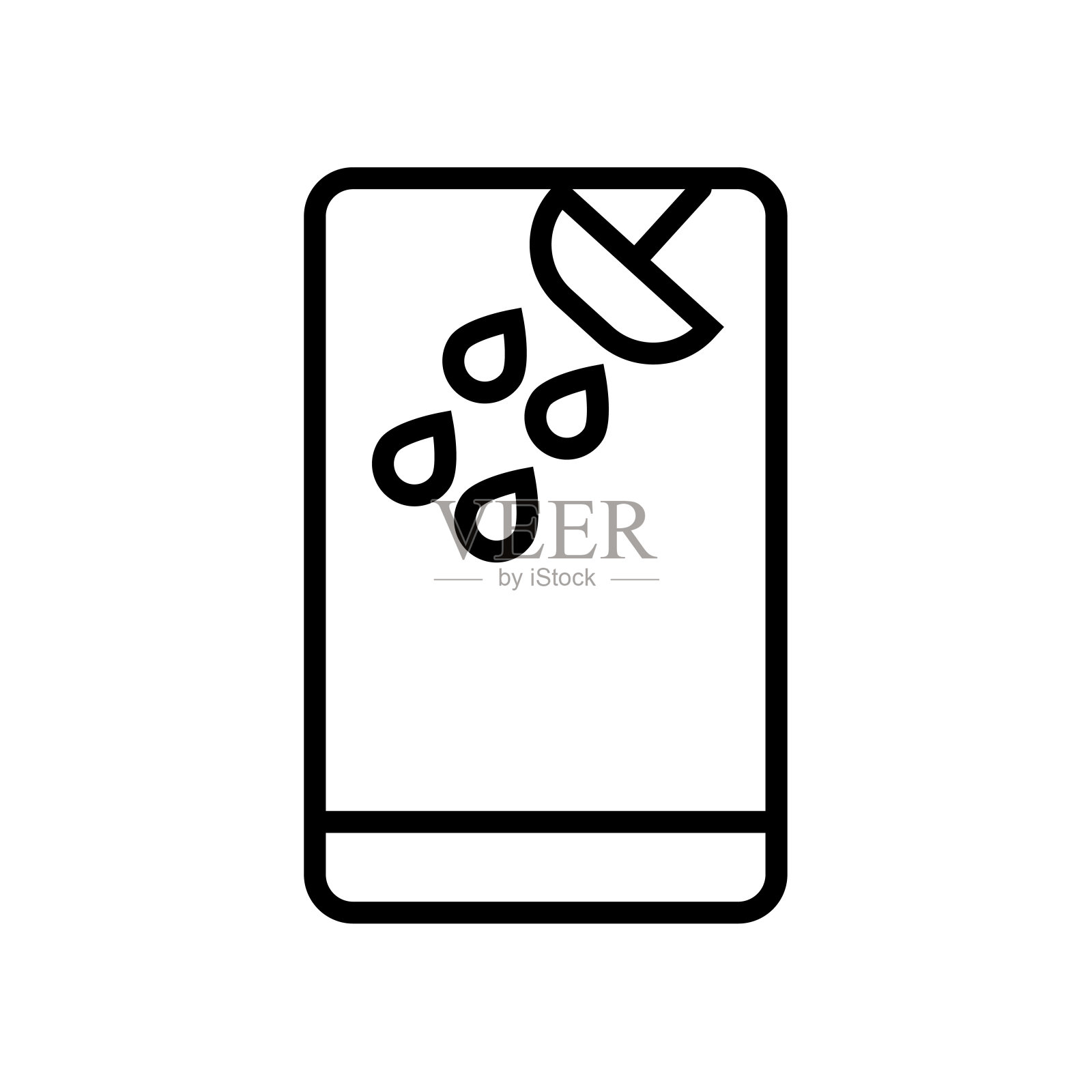 淋浴图标矢量孤立在白色背景，淋浴标志图标素材