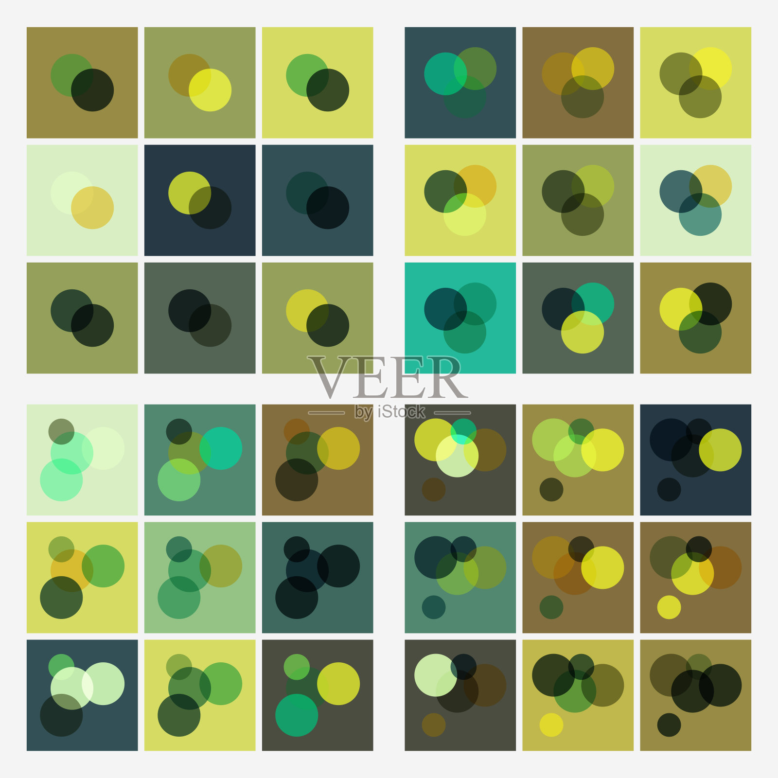 套彩色几何圆形图案插画图片素材