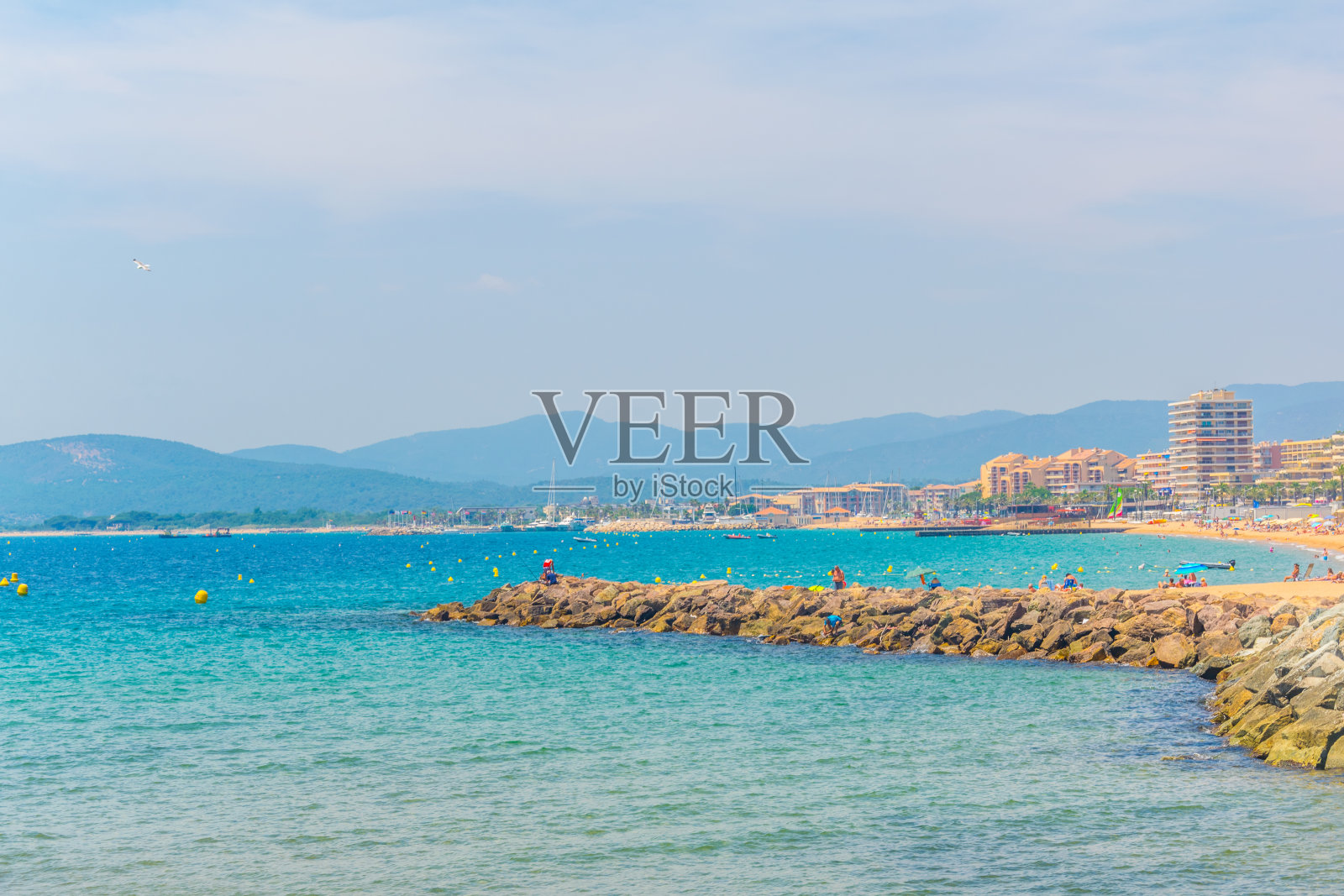 法国圣拉斐尔海滨长廊照片摄影图片