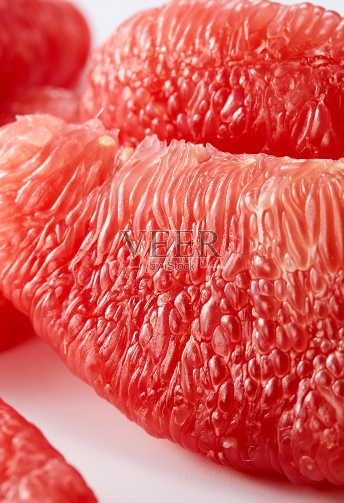 美味的血柚果，特写血柚果肉照片摄影图片