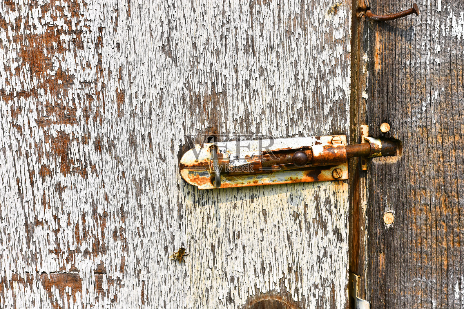 生锈的旧门闩照片摄影图片