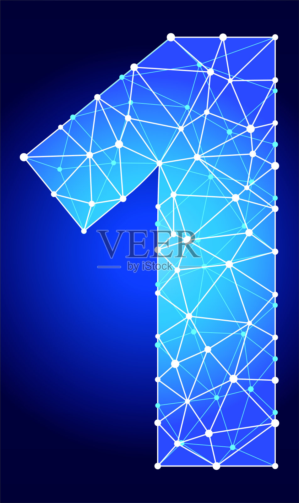 蓝色三角形节点向量模式插画图片素材