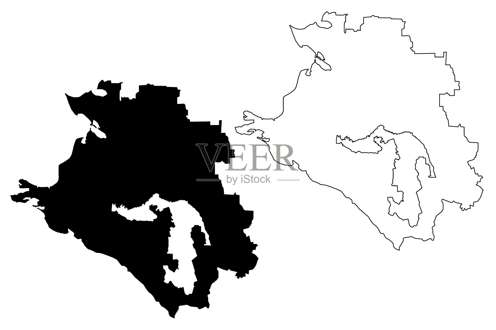 克拉斯诺达尔半岛地图矢量插画图片素材