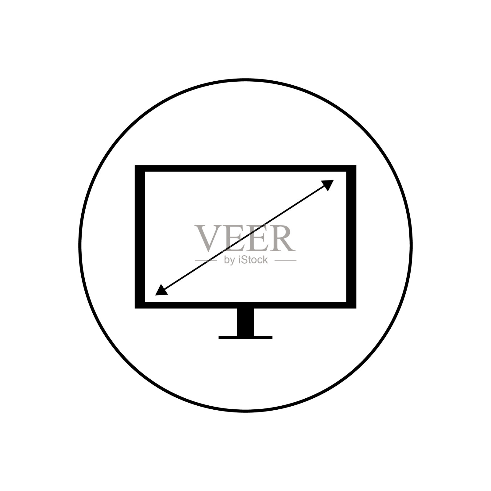 白色背景上圆形图标的屏幕大小图标素材