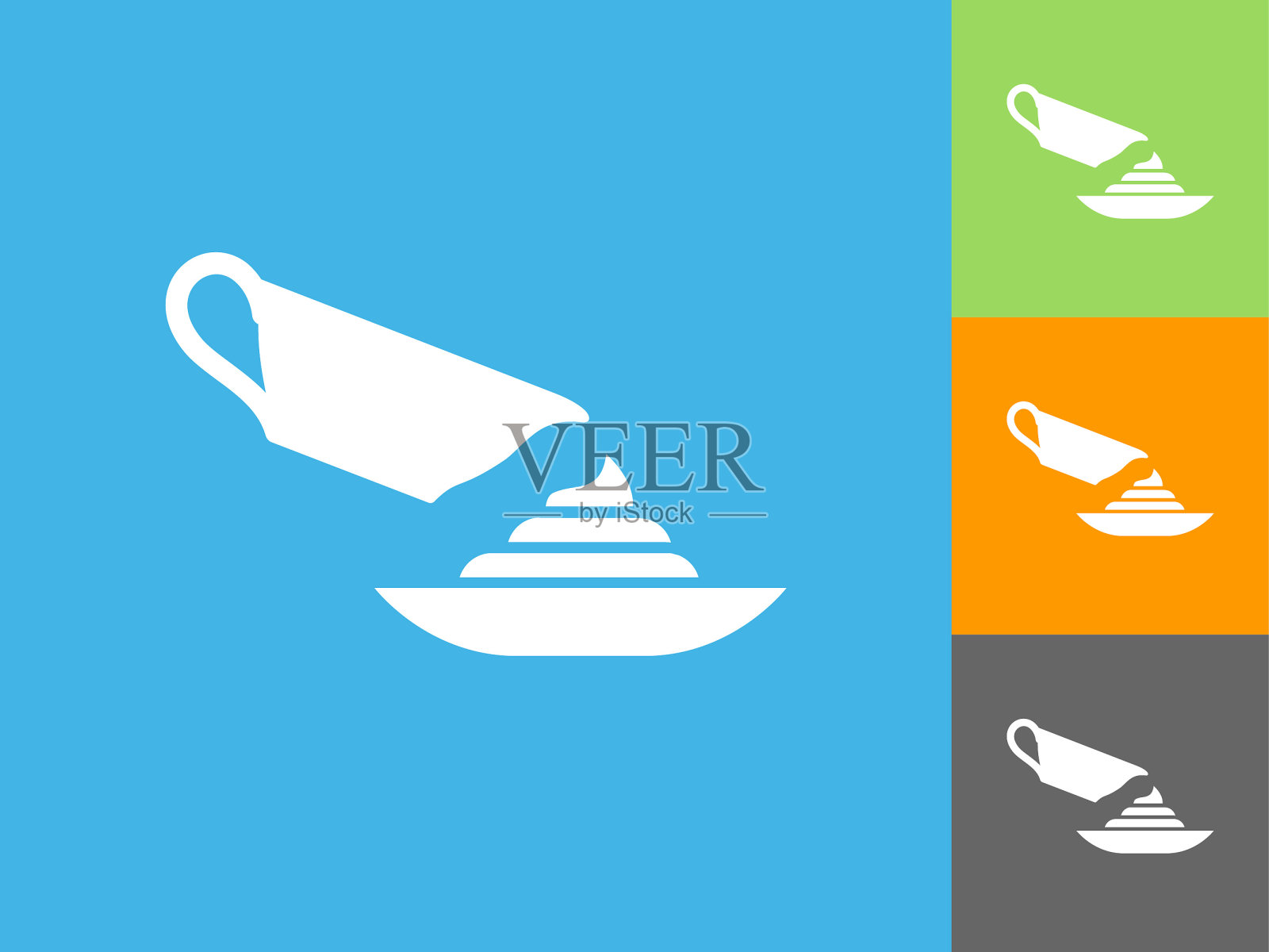 漩涡平面图标上的蓝色背景插画图片素材