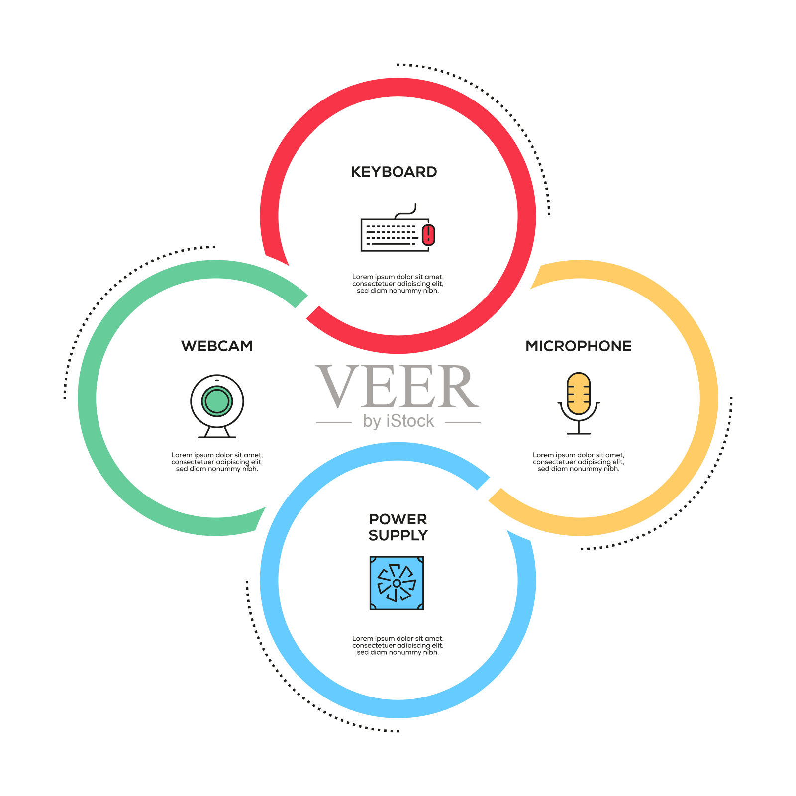 计算机设备概念信息图设计插画图片素材