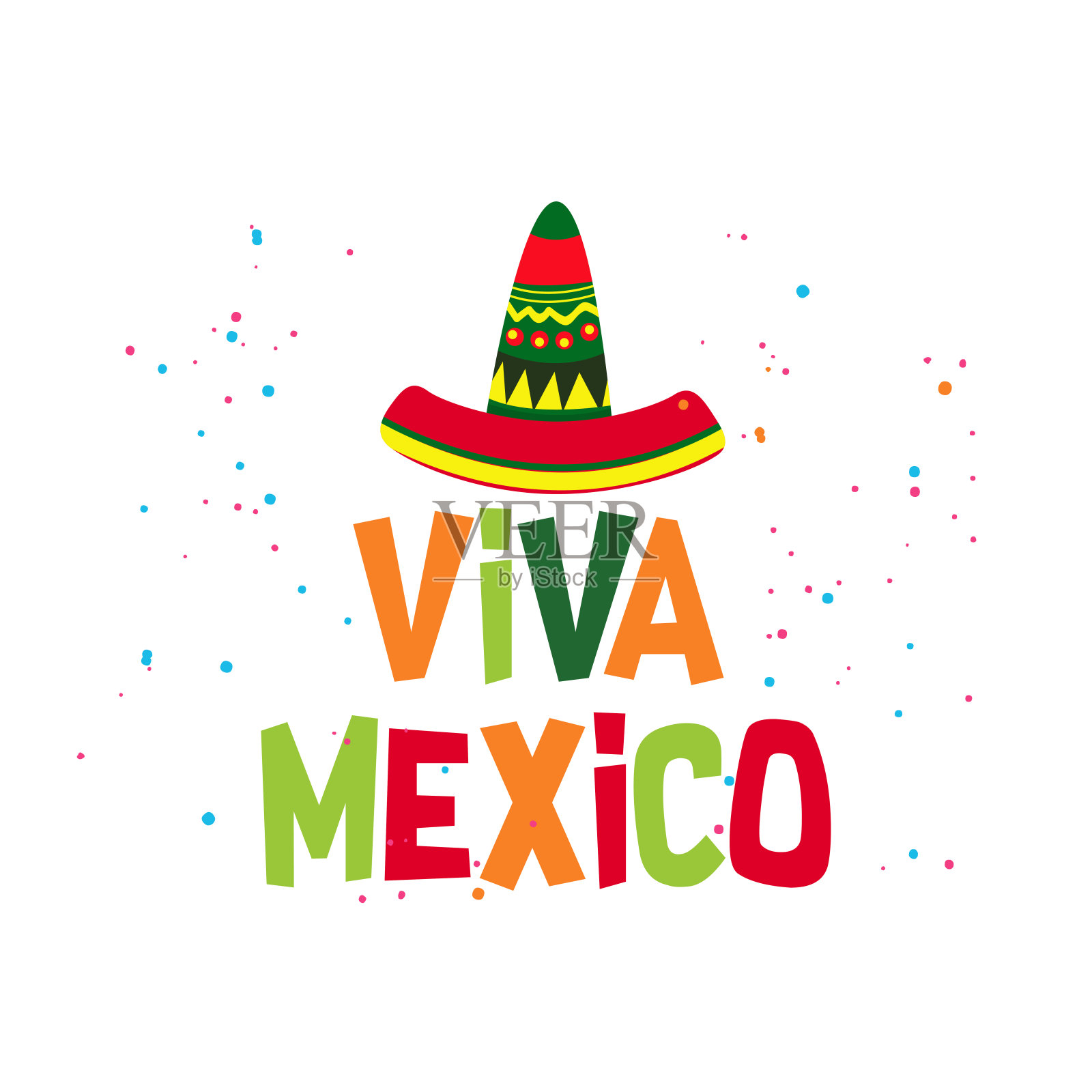 墨西哥万岁插画图片素材