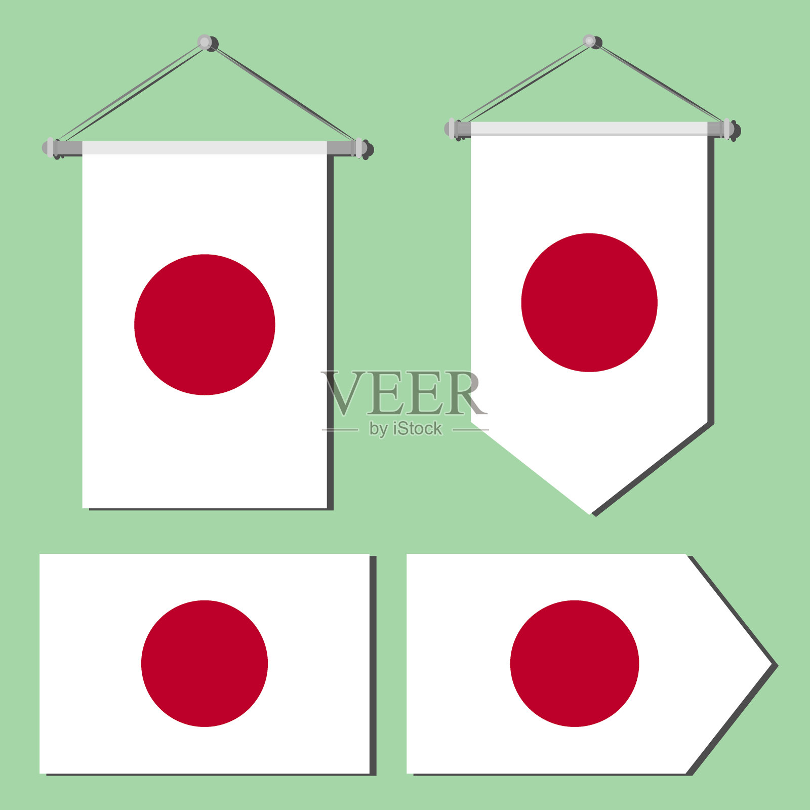 日本国旗设计元素图片