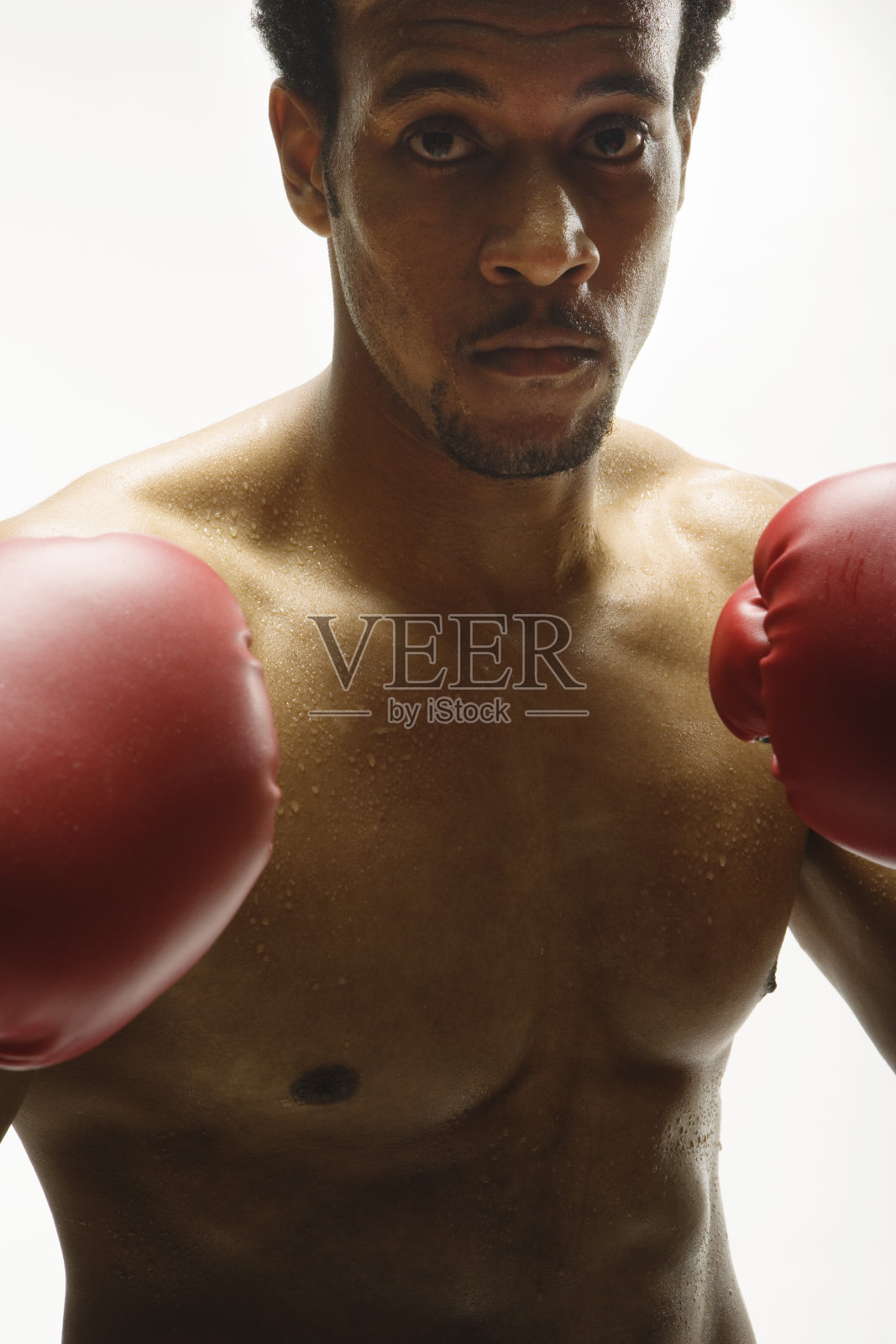 非裔美国男拳击手照片摄影图片