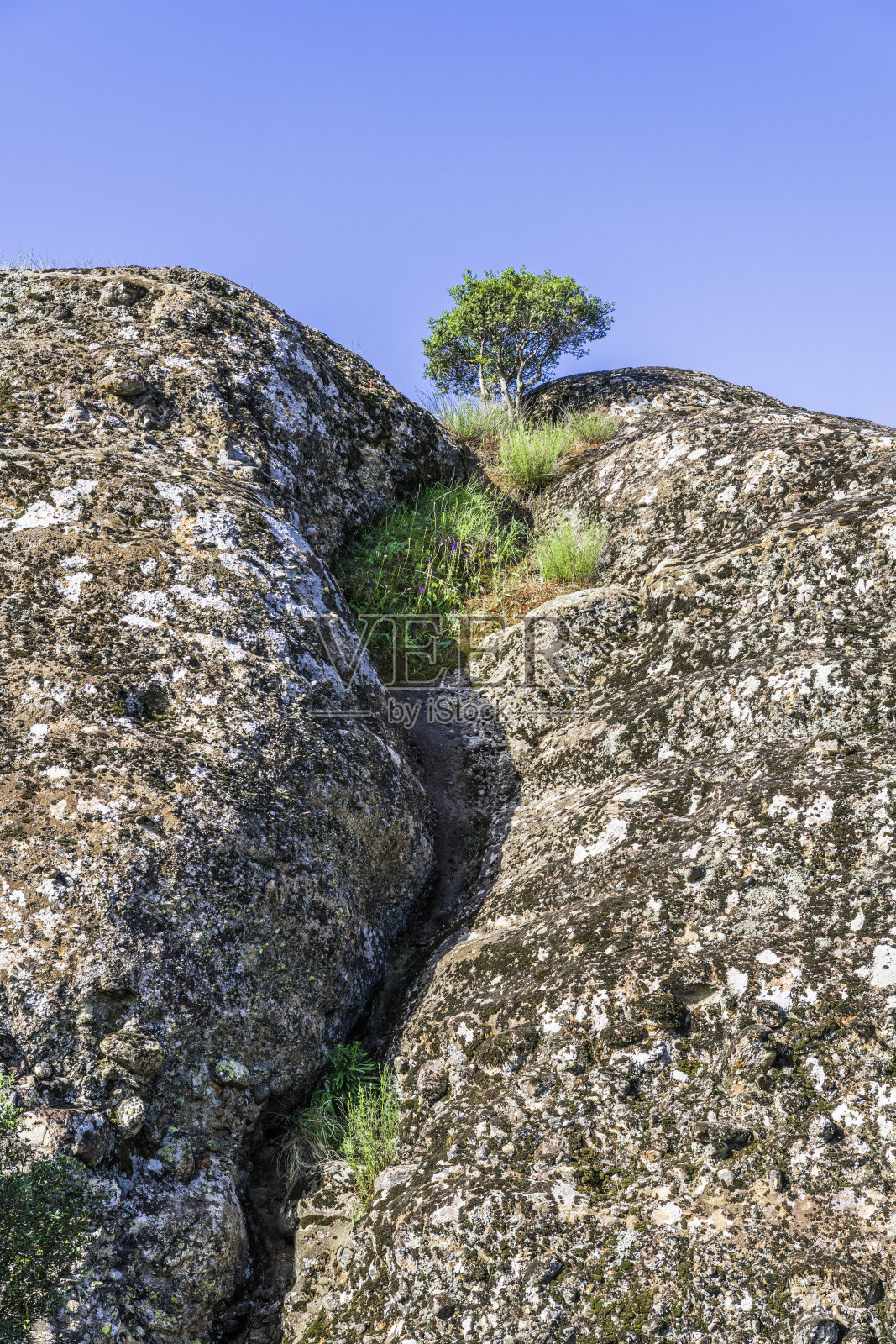 悬崖上的裂缝照片摄影图片