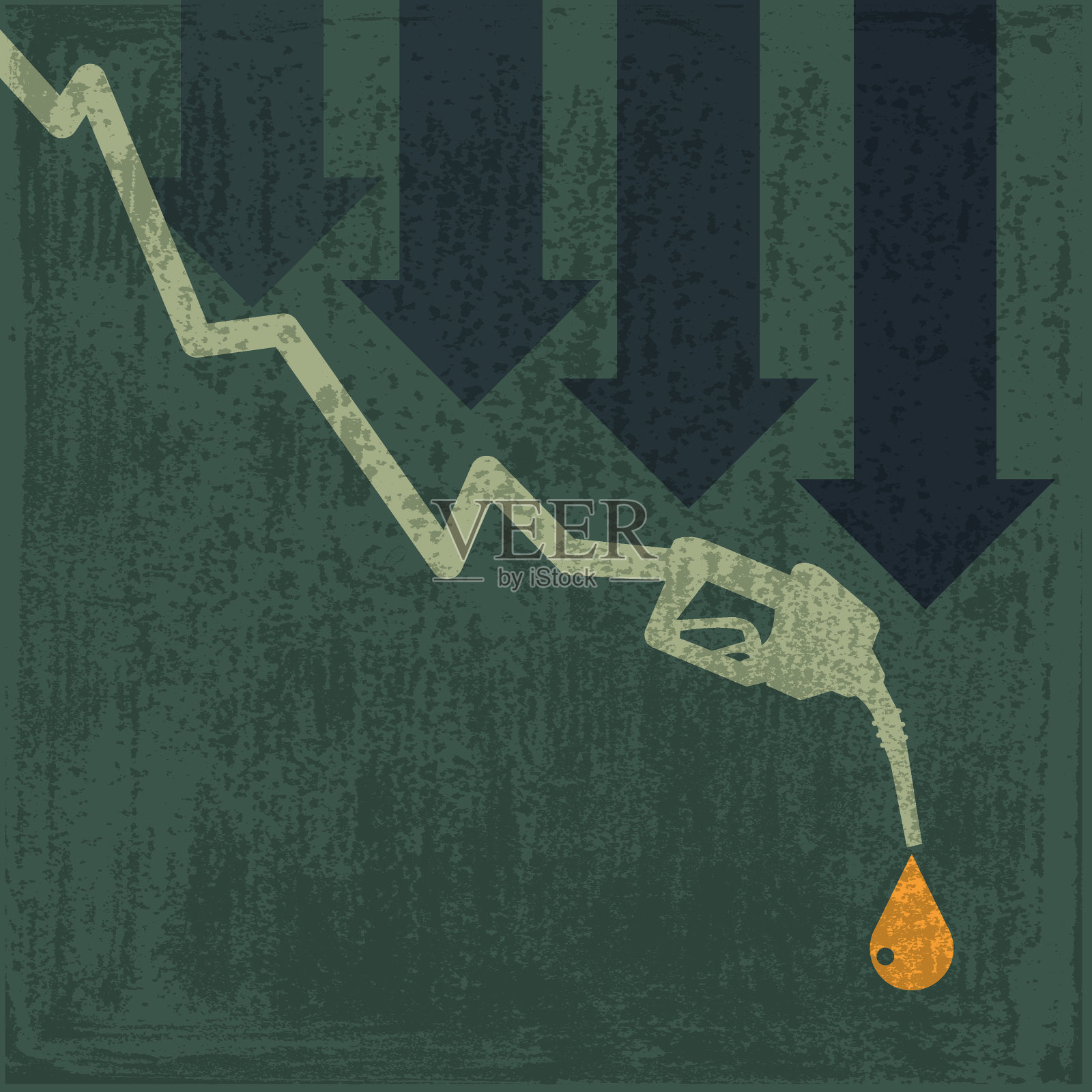 油价下跌背景插画图片素材