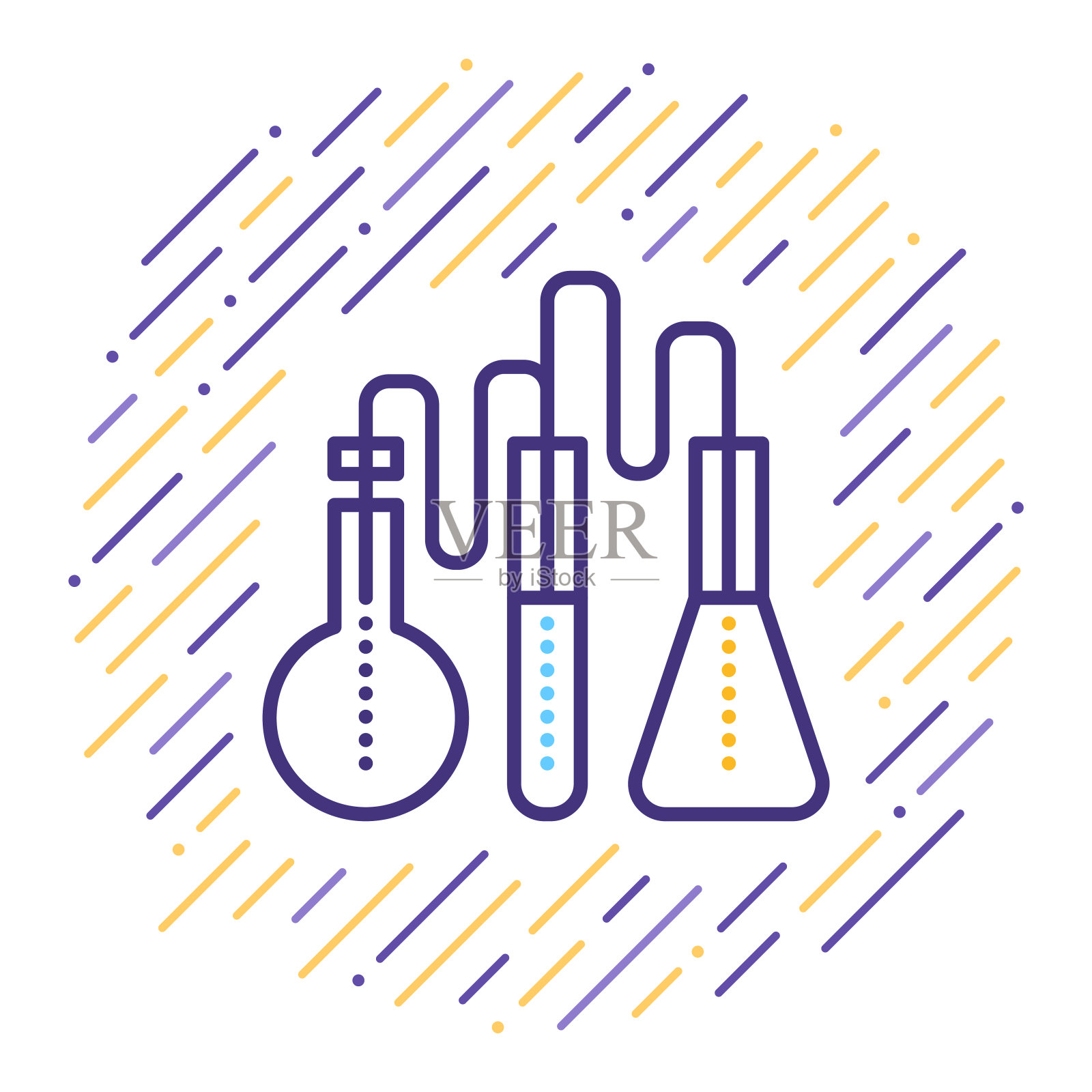 实验室测试线图标插画图片素材