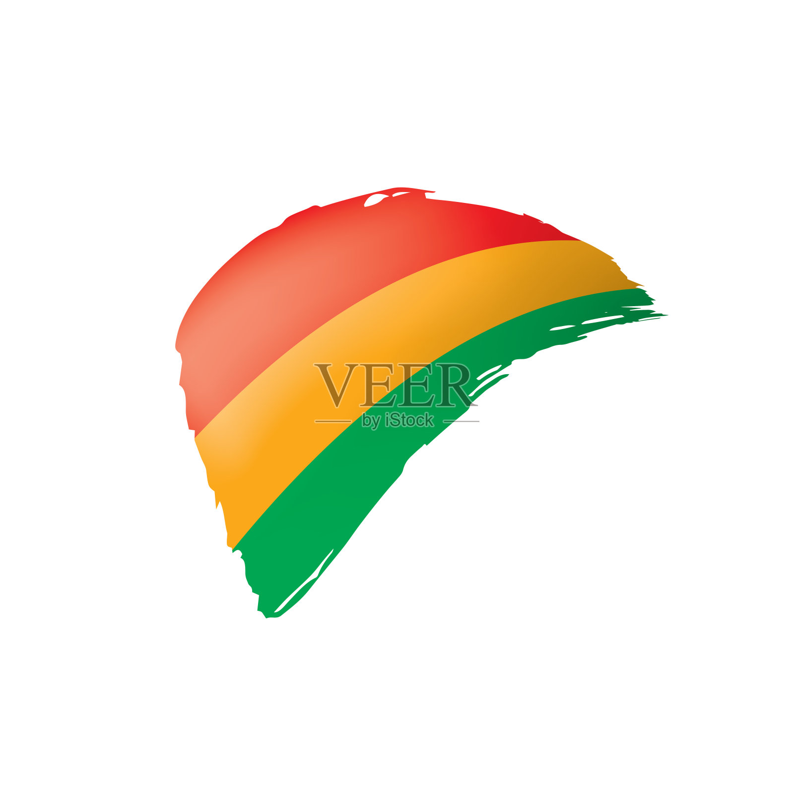 玻利维亚国旗矢量图，白色背景插画图片素材