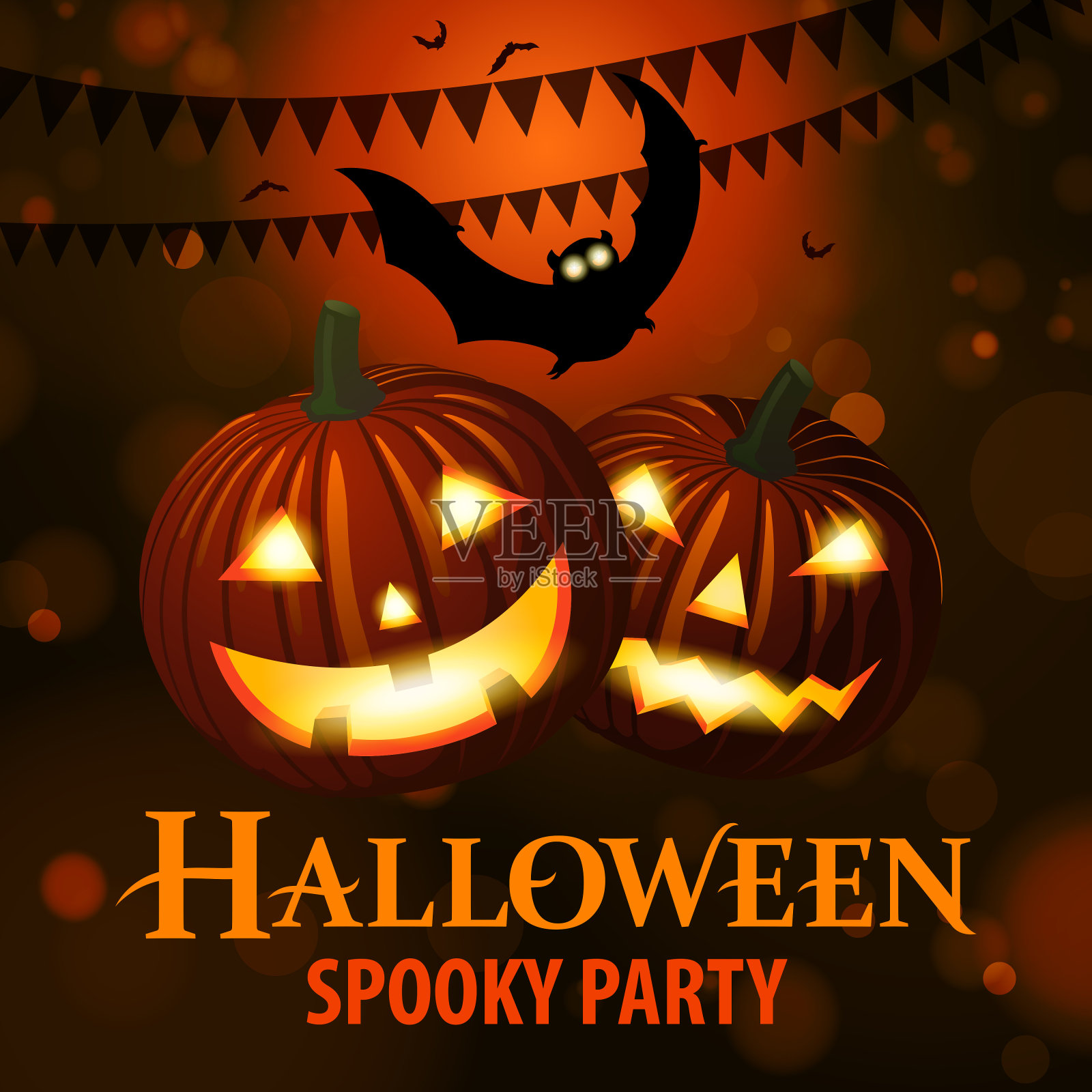 万圣节南瓜派对插画图片素材