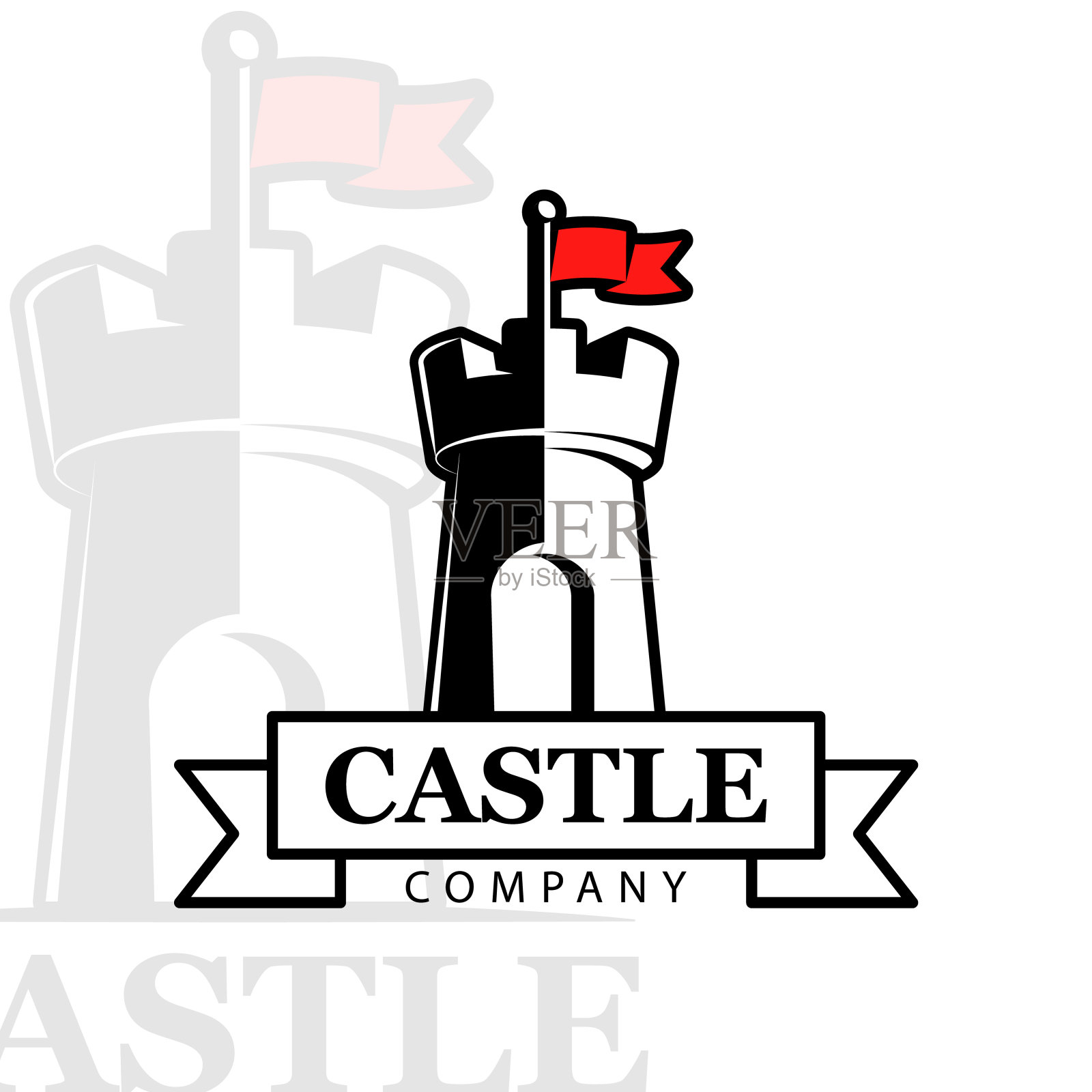 向量象征城堡。插画图片素材