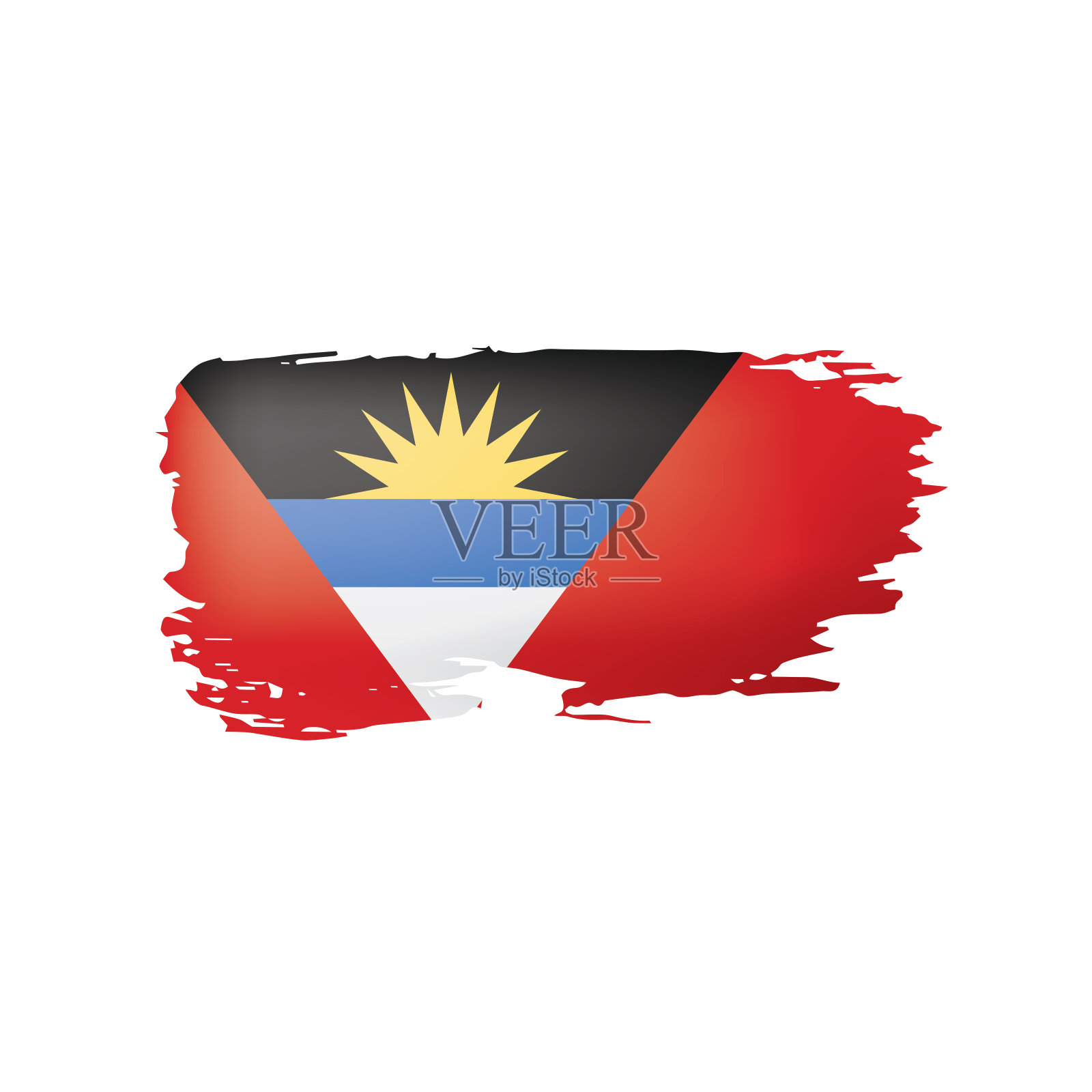 安提瓜和巴布达国旗矢量图插画图片素材