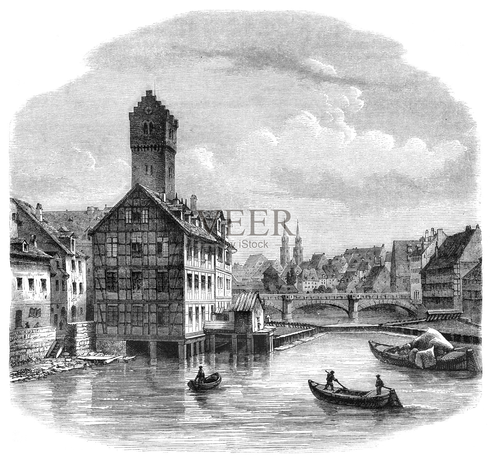 德国纽伦堡巴伐利亚插画插画图片素材