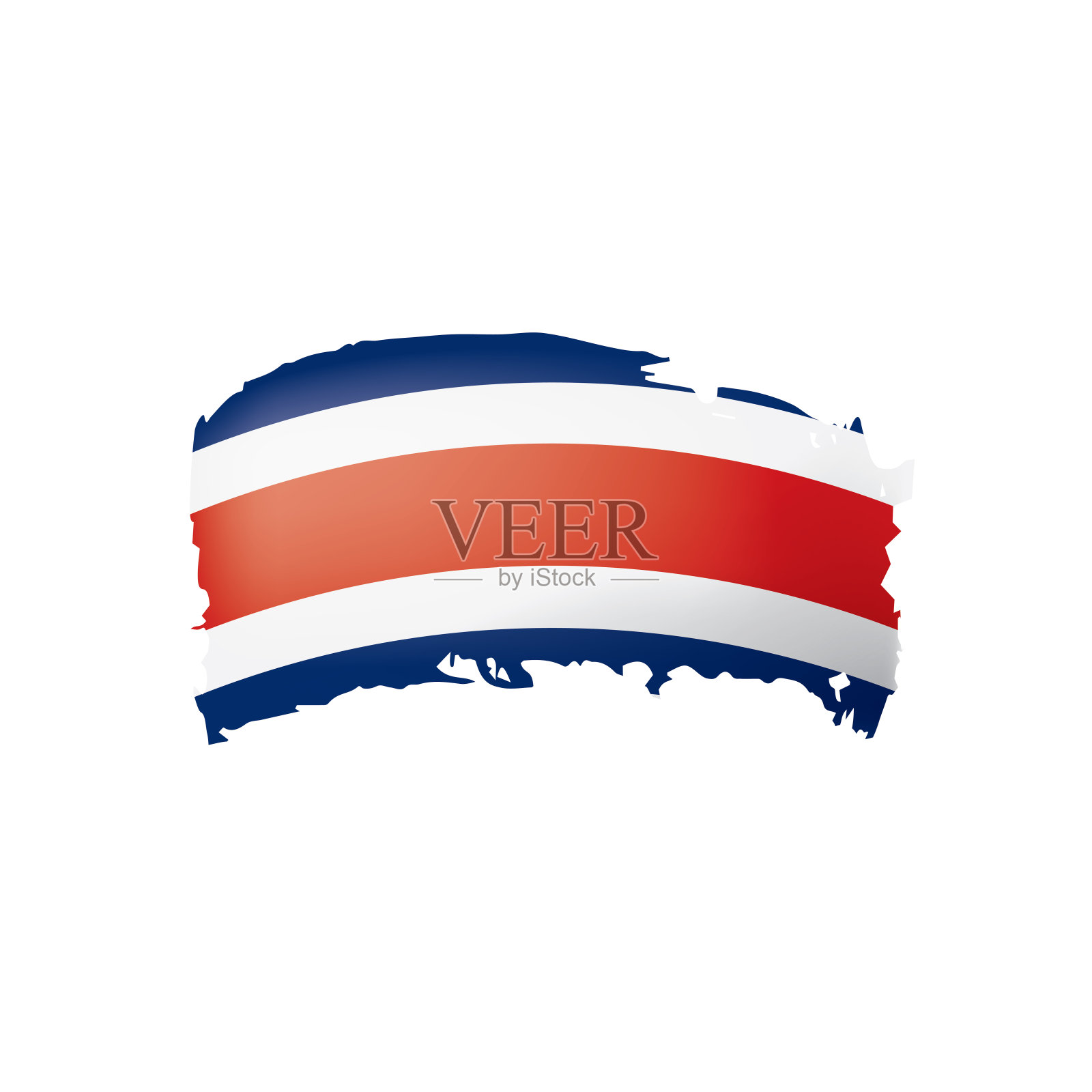 哥斯达黎加国旗矢量图插画图片素材